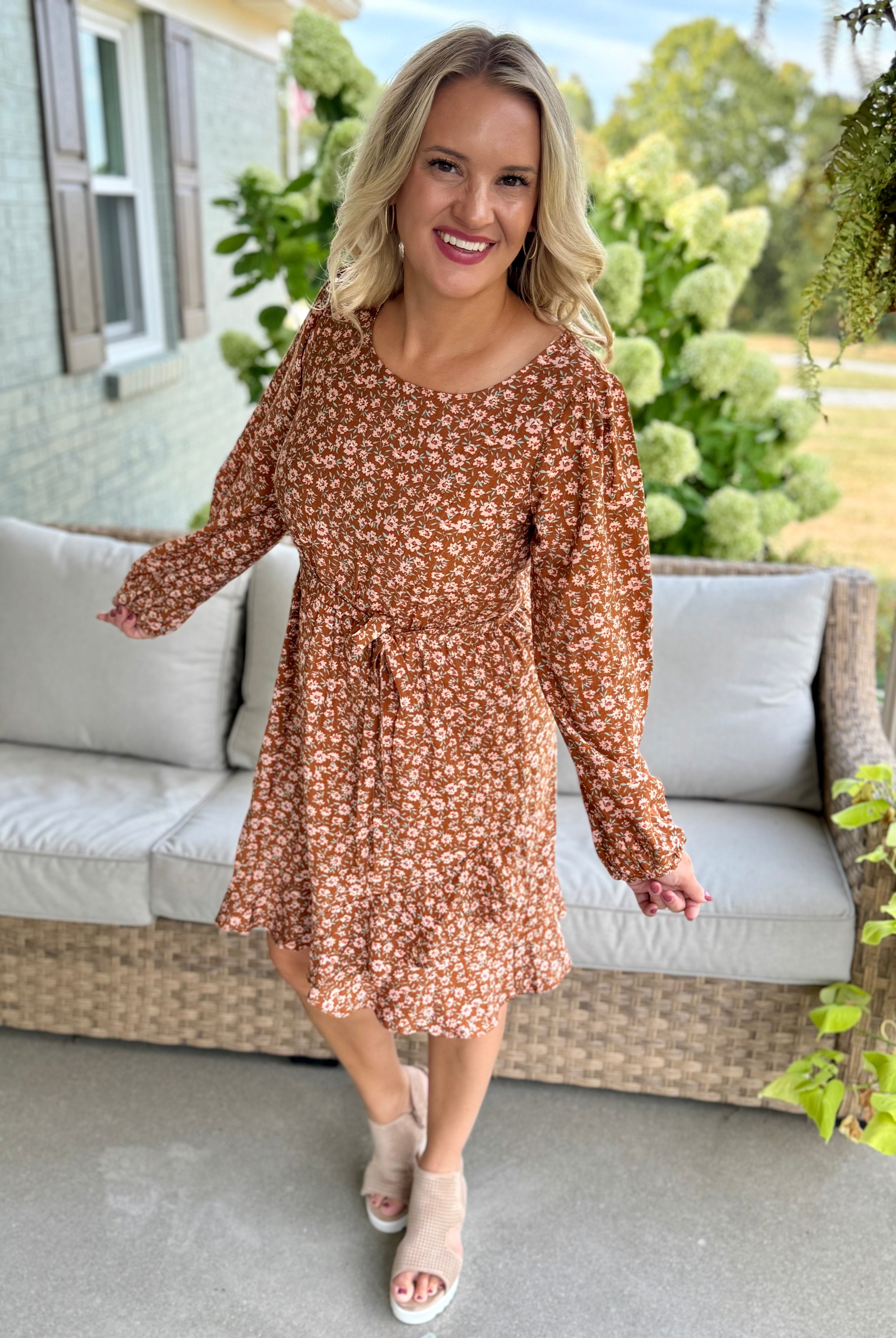 Willow Bloom Ditzy Floral Dress-180 Dresses-GILLI-The Lovely Closet, Women's Fashion Boutique in Alexandria, KY