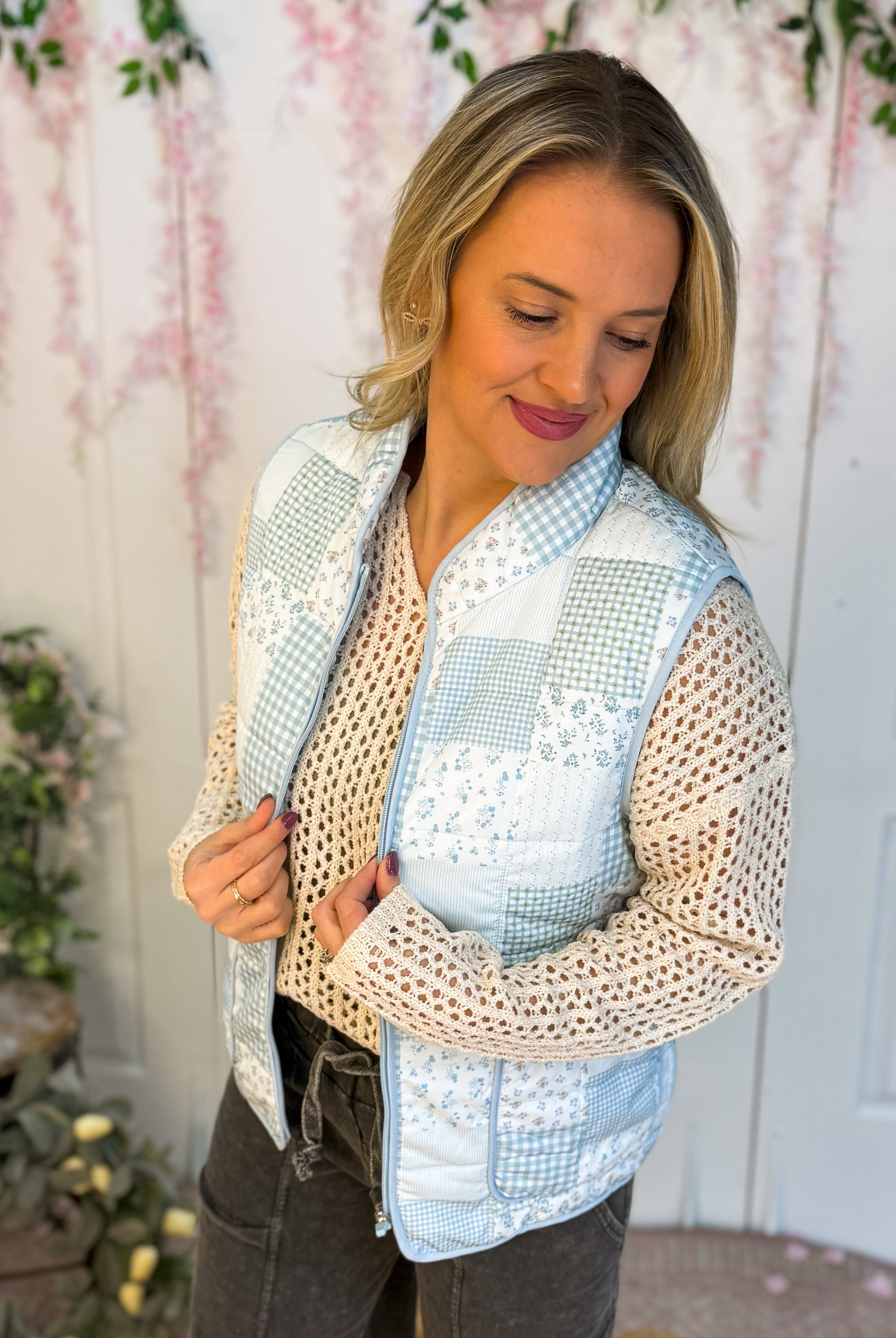 Winter Blues Vest-The Lovely Closet-The Lovely Closet, Women's Fashion Boutique in Alexandria, KY