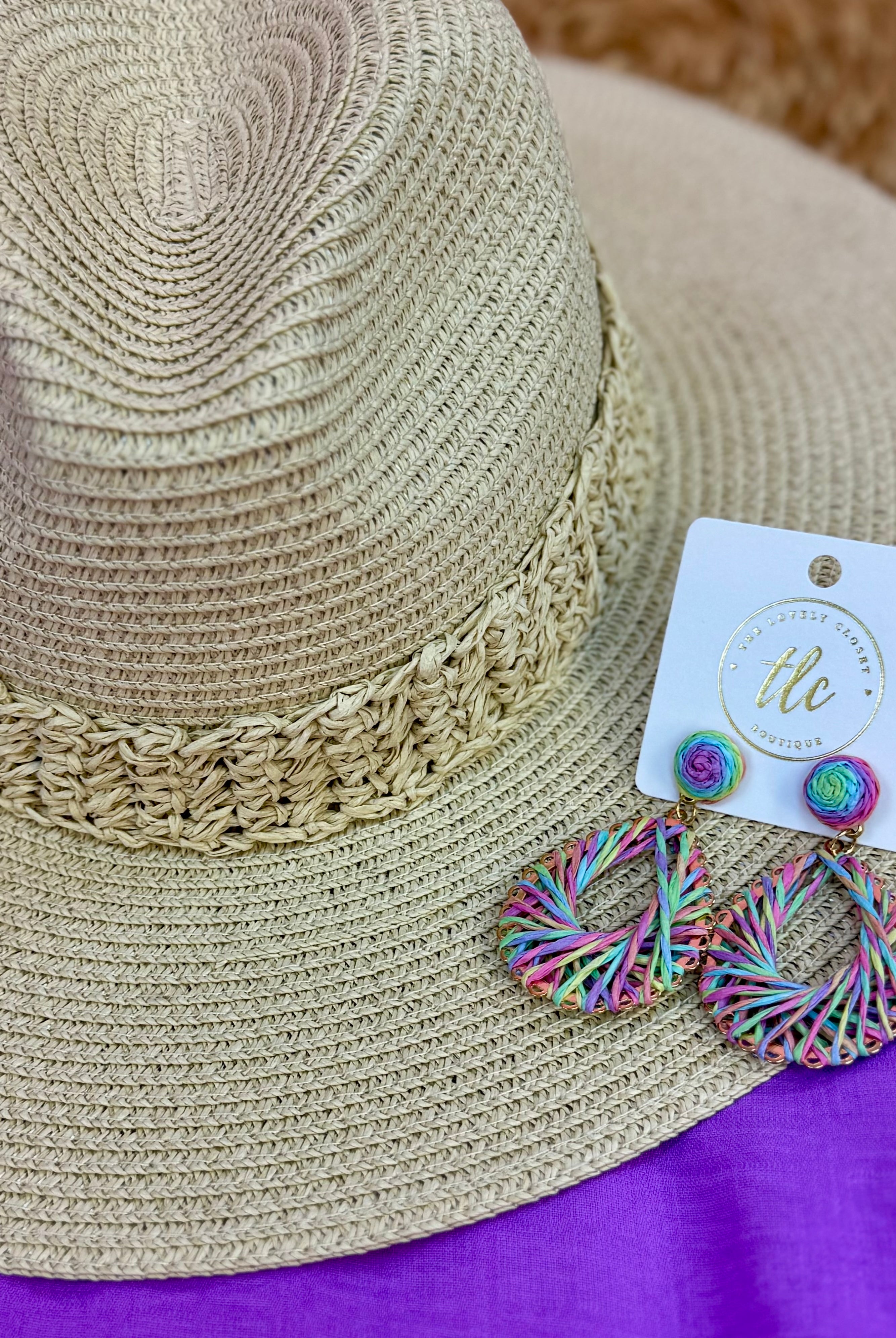 FINAL SALE - Sun Hat w/Braided Band - Tan-300 Headwear-judson-The Lovely Closet, Women's Fashion Boutique in Alexandria, KY