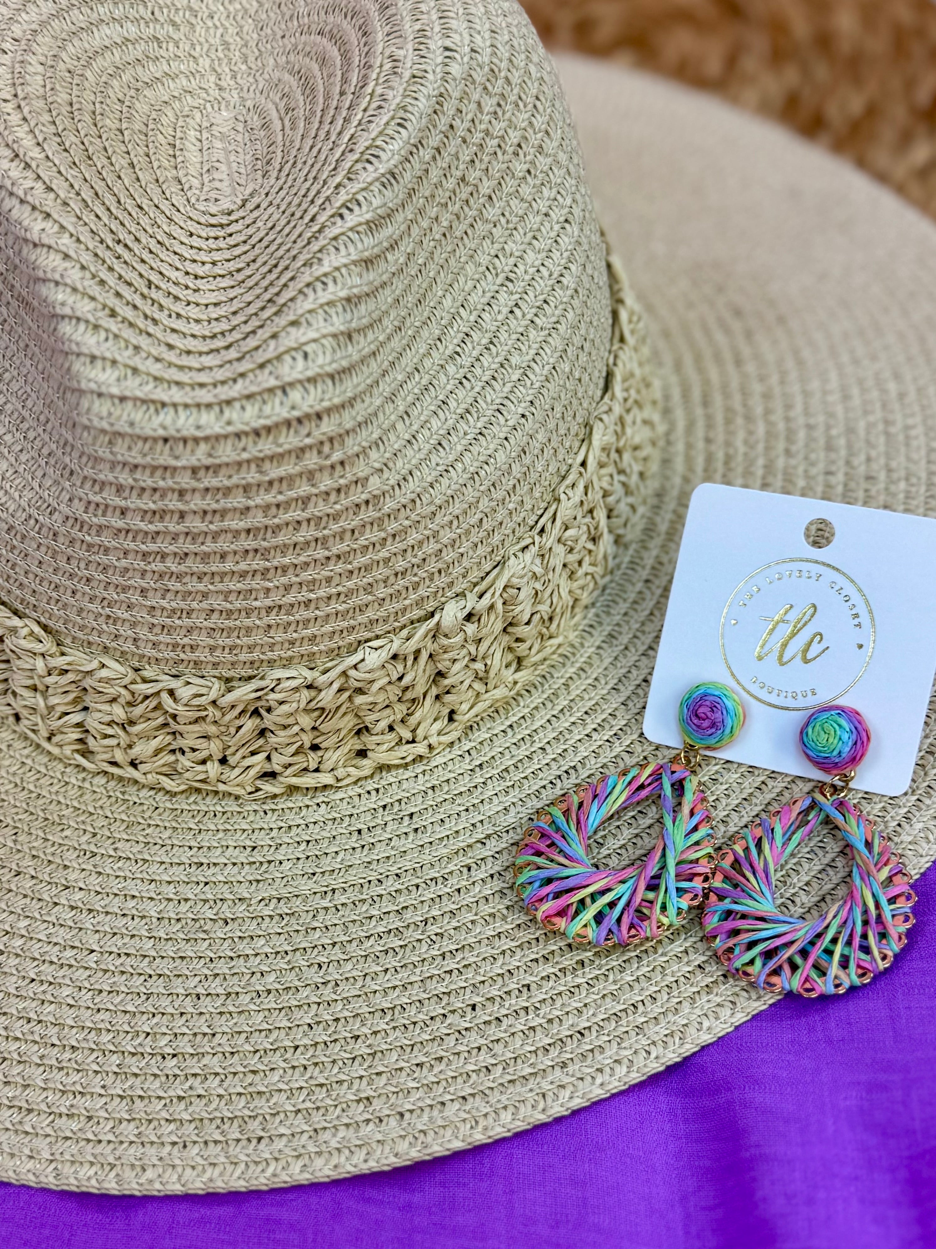 FINAL SALE - Sun Hat w/Braided Band - Tan-300 Headwear-judson-The Lovely Closet, Women's Fashion Boutique in Alexandria, KY