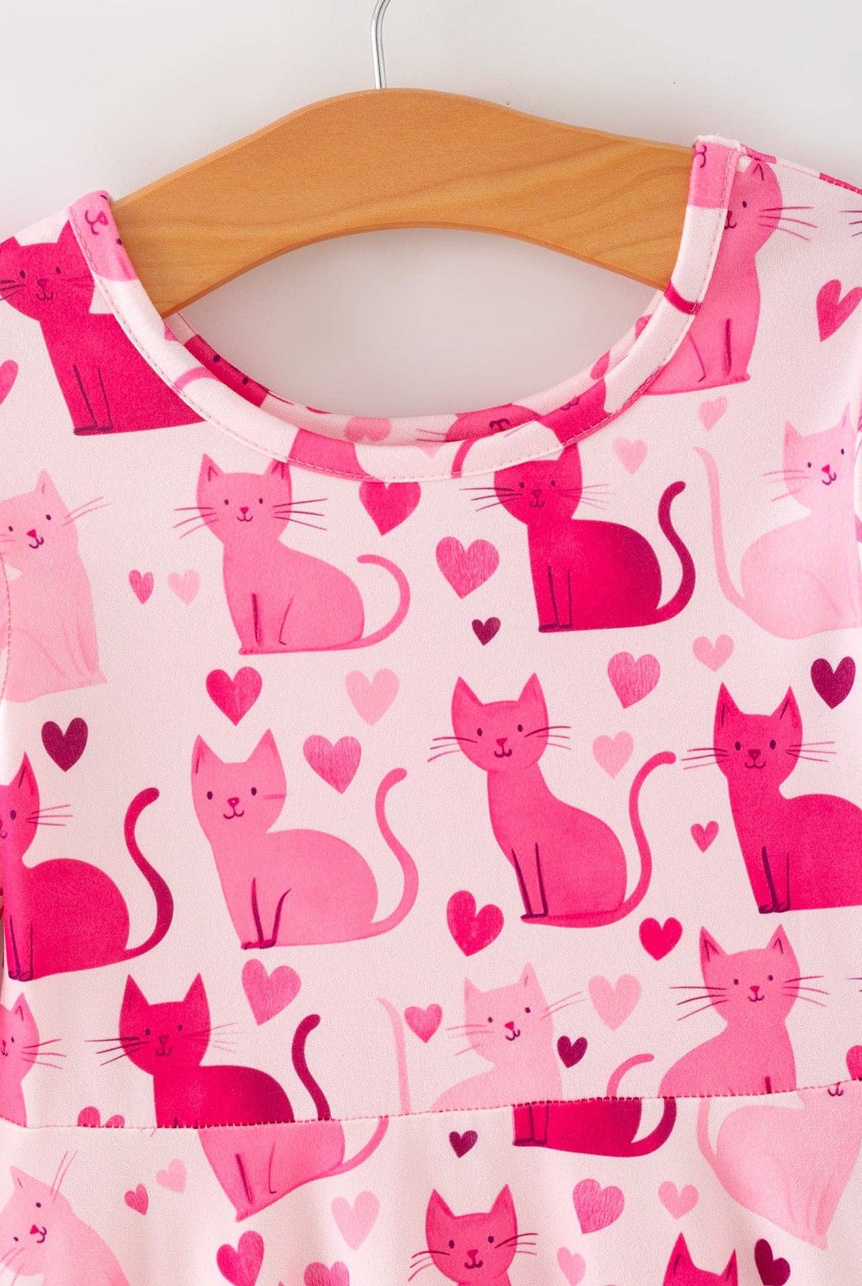 Valentine Toddler Girls Pink Cat Dress-360 Carolines Closet-Rylee Faith Designs-The Lovely Closet, Women's Fashion Boutique in Alexandria, KY