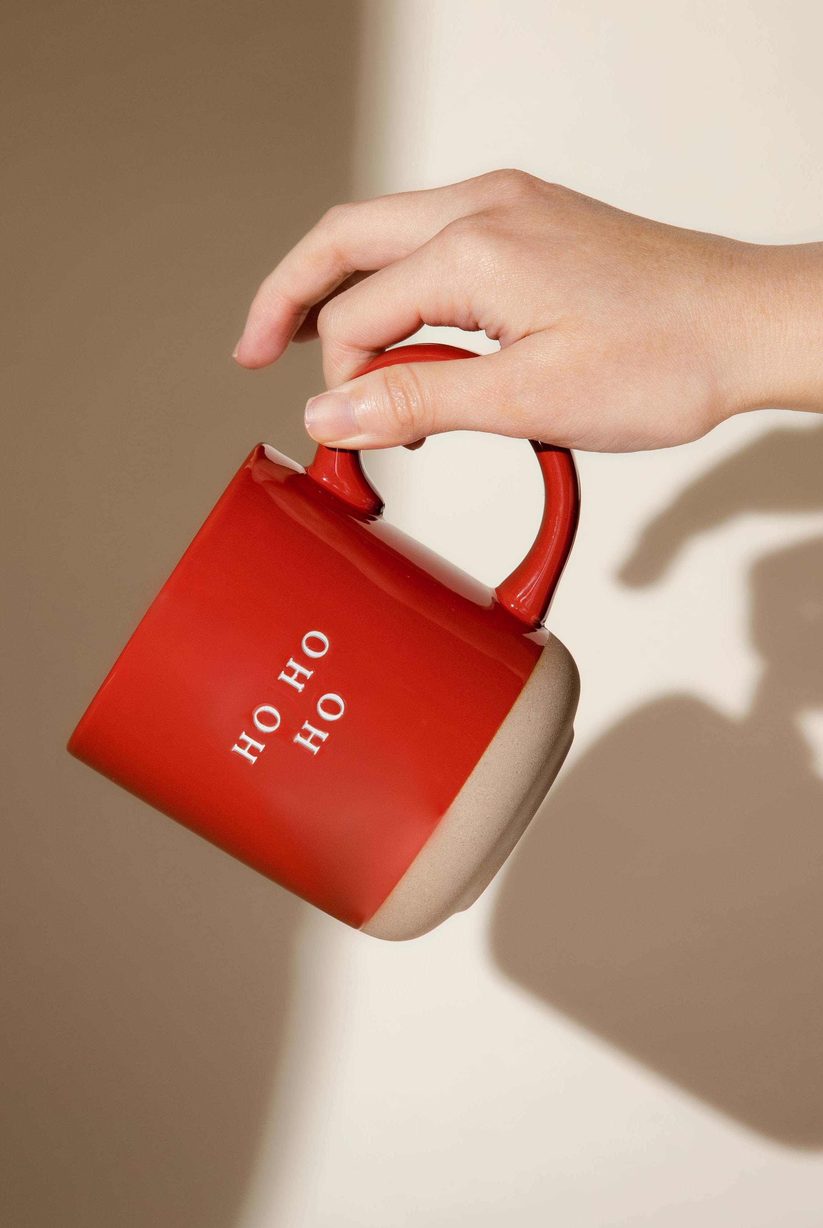 Ho Ho Ho Red Stoneware Coffee Mug-310 Gift-Sweet Water Decor-The Lovely Closet, Women's Fashion Boutique in Alexandria, KY