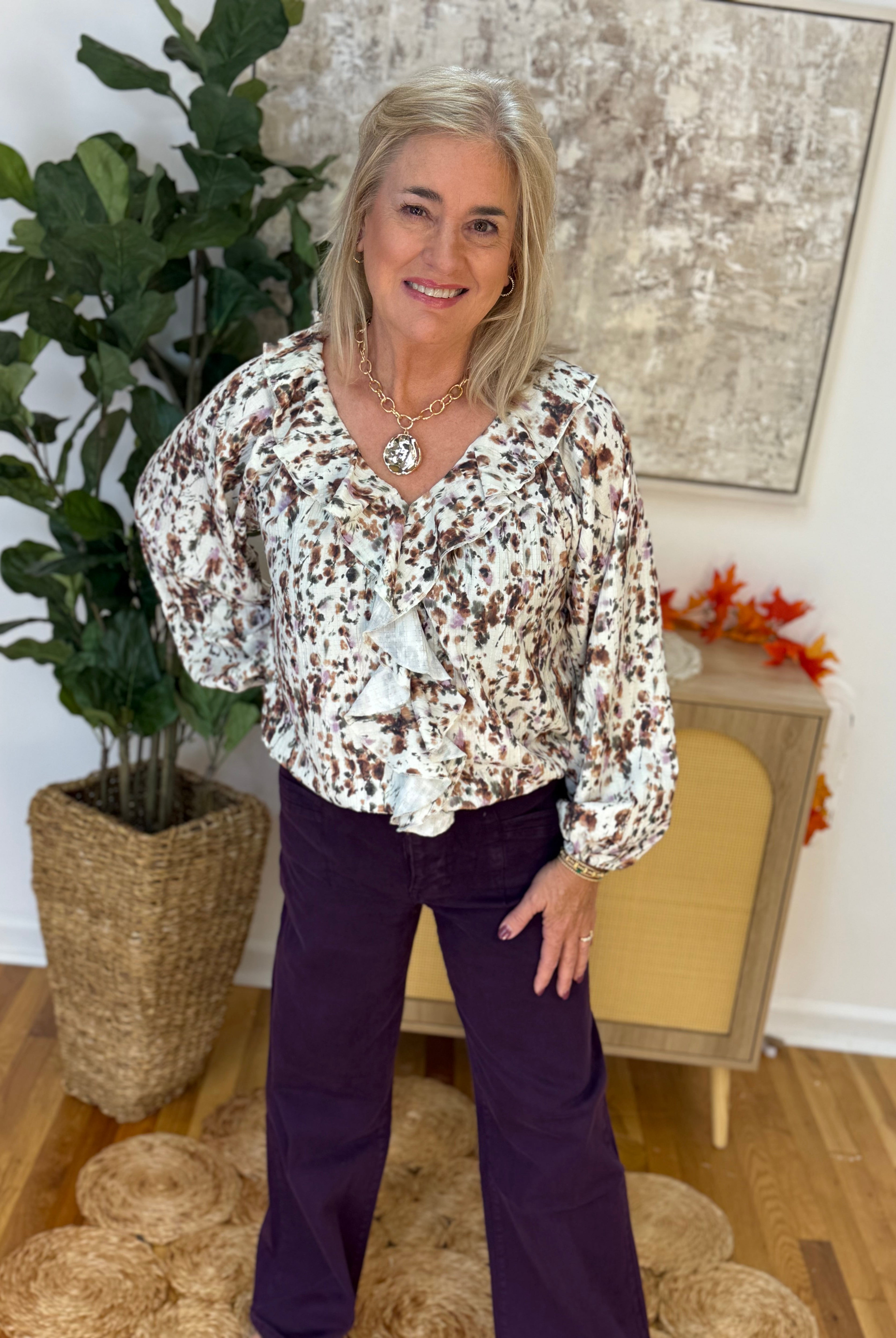 Plum Perfect Blouse-110 Long Sleeve Top-Anniewear-The Lovely Closet, Women's Fashion Boutique in Alexandria, KY