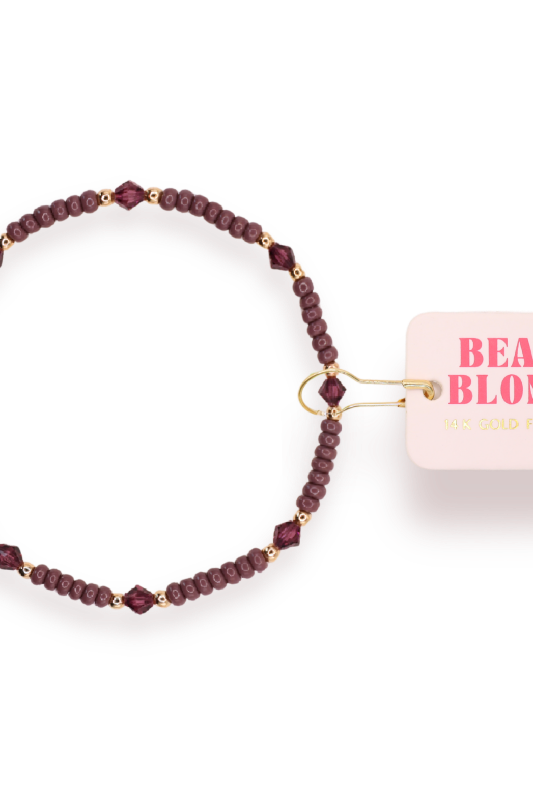 Eleanor Bracelet in Plum: Extended 7.25 inch-bracelet-Beaded Blondes-The Lovely Closet, Women's Fashion Boutique in Alexandria, KY