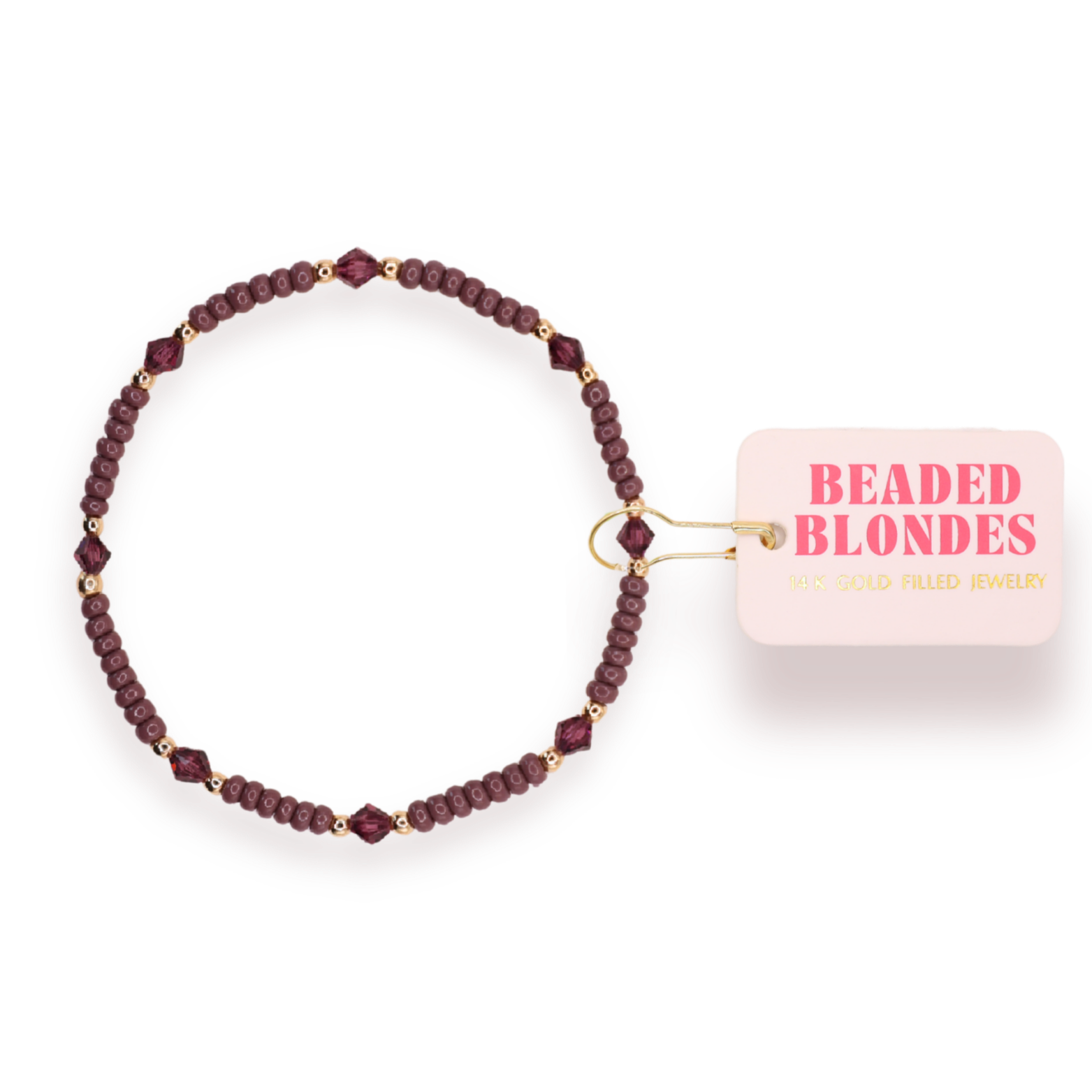 Eleanor Bracelet in Plum: Extended 7.25 inch-bracelet-Beaded Blondes-The Lovely Closet, Women's Fashion Boutique in Alexandria, KY