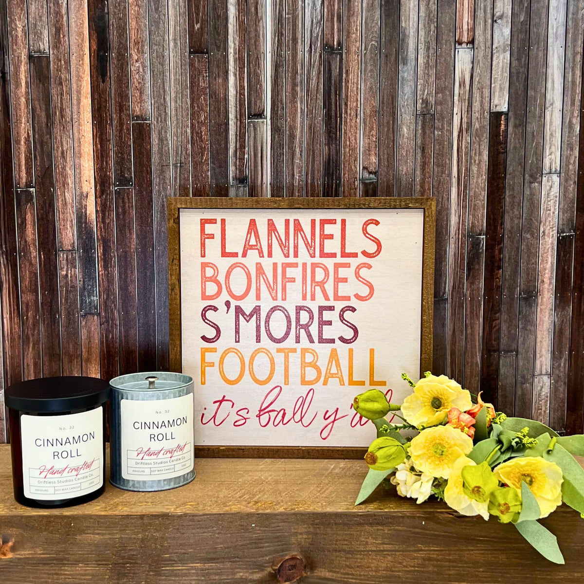 Cinnamon Roll Fall Decor Tin Soy Candle - Holiday Candles-310 Gift-Driftless Studios-The Lovely Closet, Women's Fashion Boutique in Alexandria, KY