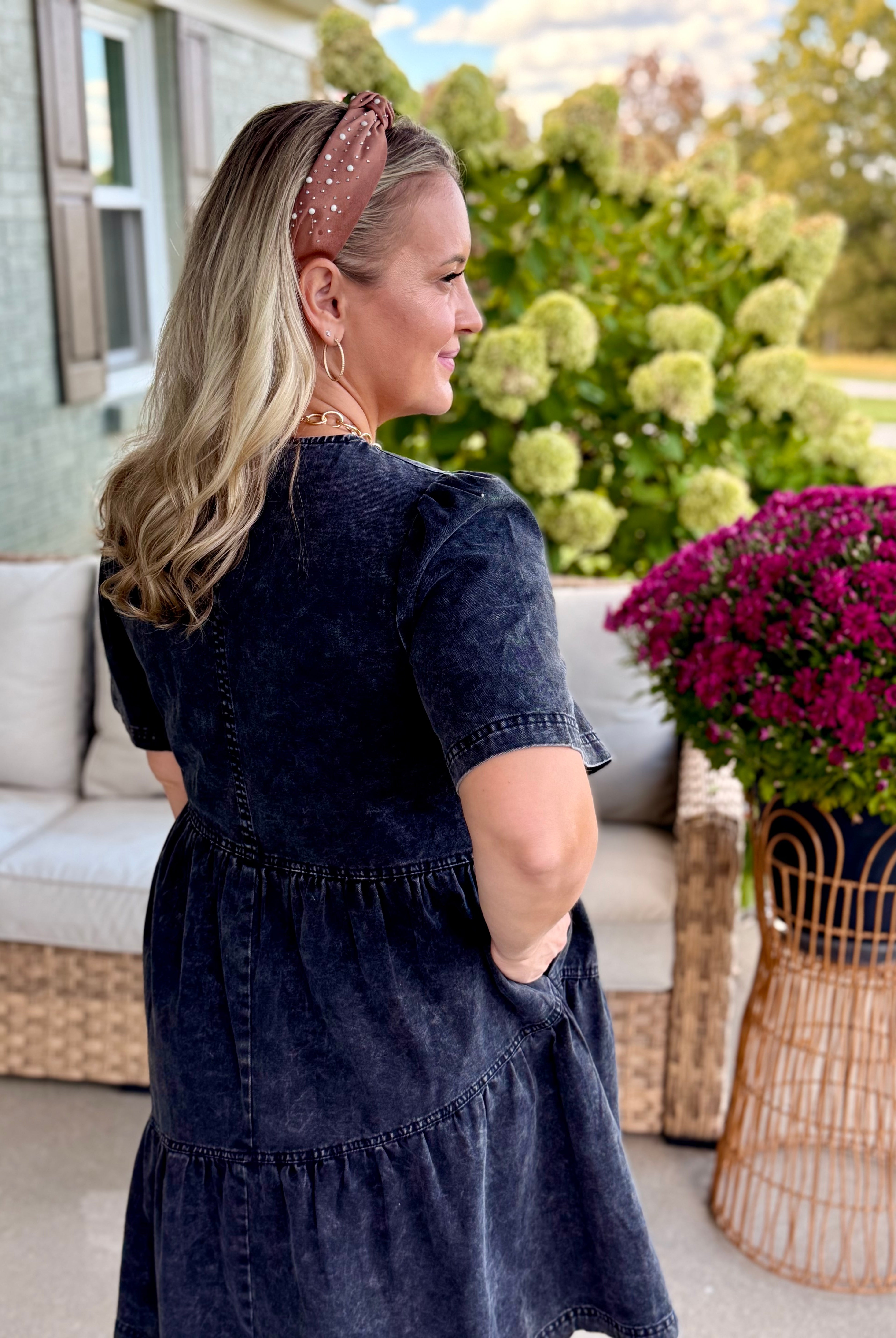 Mineral Washed Dress-180 Dresses-Anniewear-The Lovely Closet, Women's Fashion Boutique in Alexandria, KY