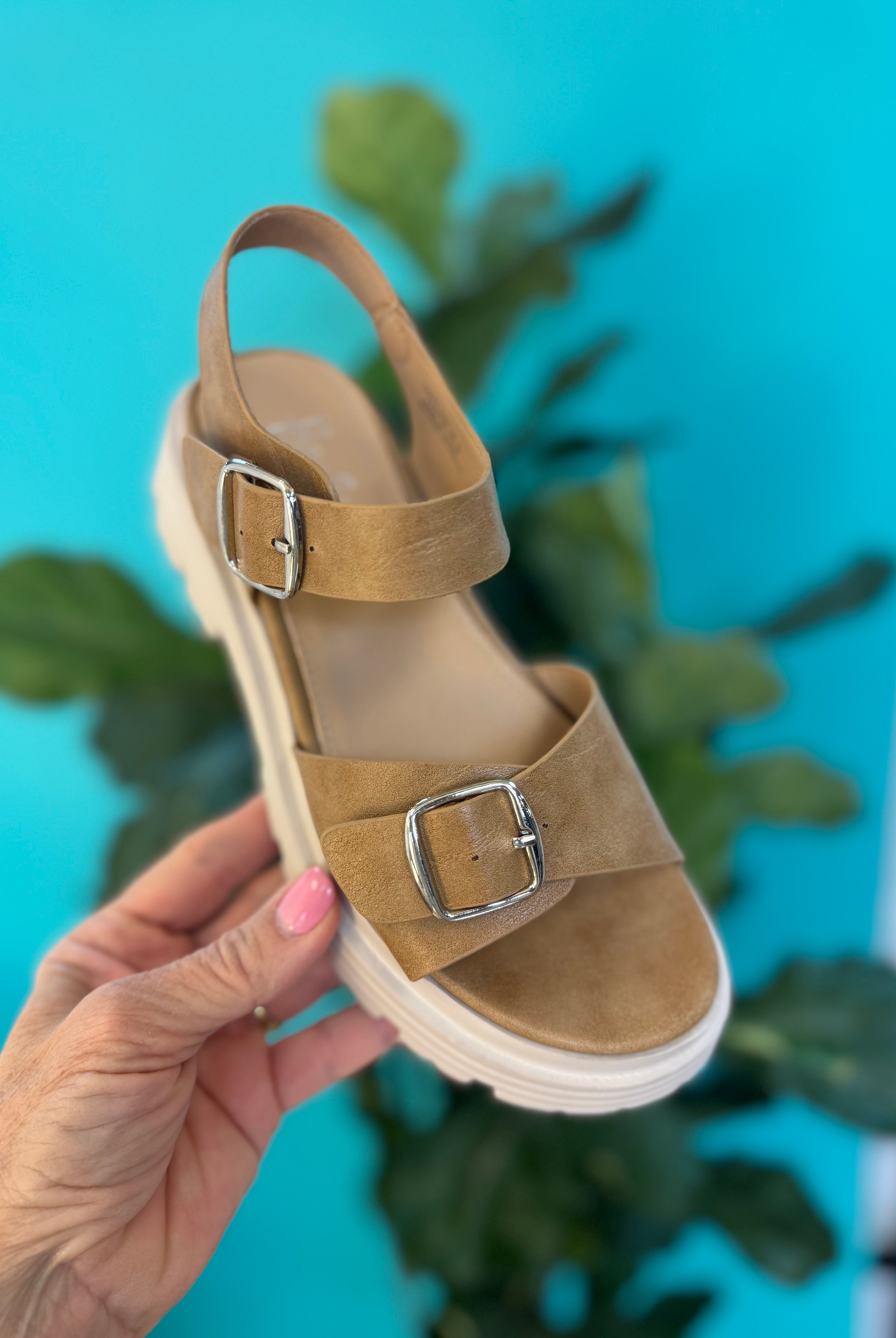 Corkys That's Just Me Sandal - Camel-270 Shoes-Corkys-The Lovely Closet, Women's Fashion Boutique in Alexandria, KY