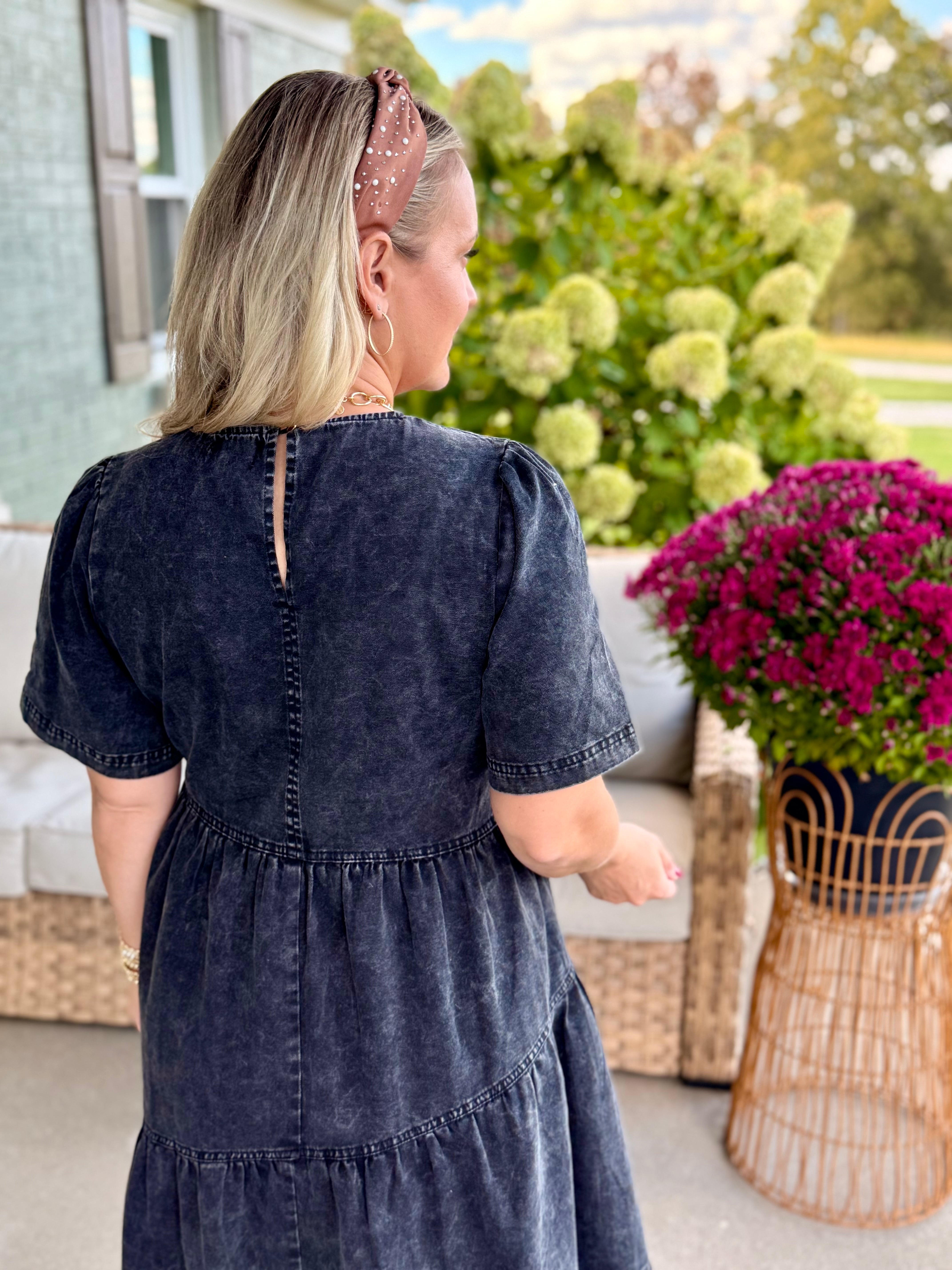 Mineral Washed Dress-180 Dresses-Anniewear-The Lovely Closet, Women's Fashion Boutique in Alexandria, KY