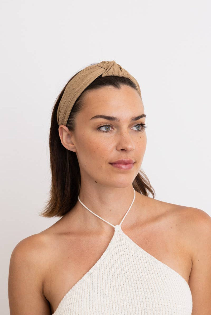 Top Knotted Boho Headband – Mocha-Headband-Leto Accessories-The Lovely Closet, Women's Fashion Boutique in Alexandria, KY