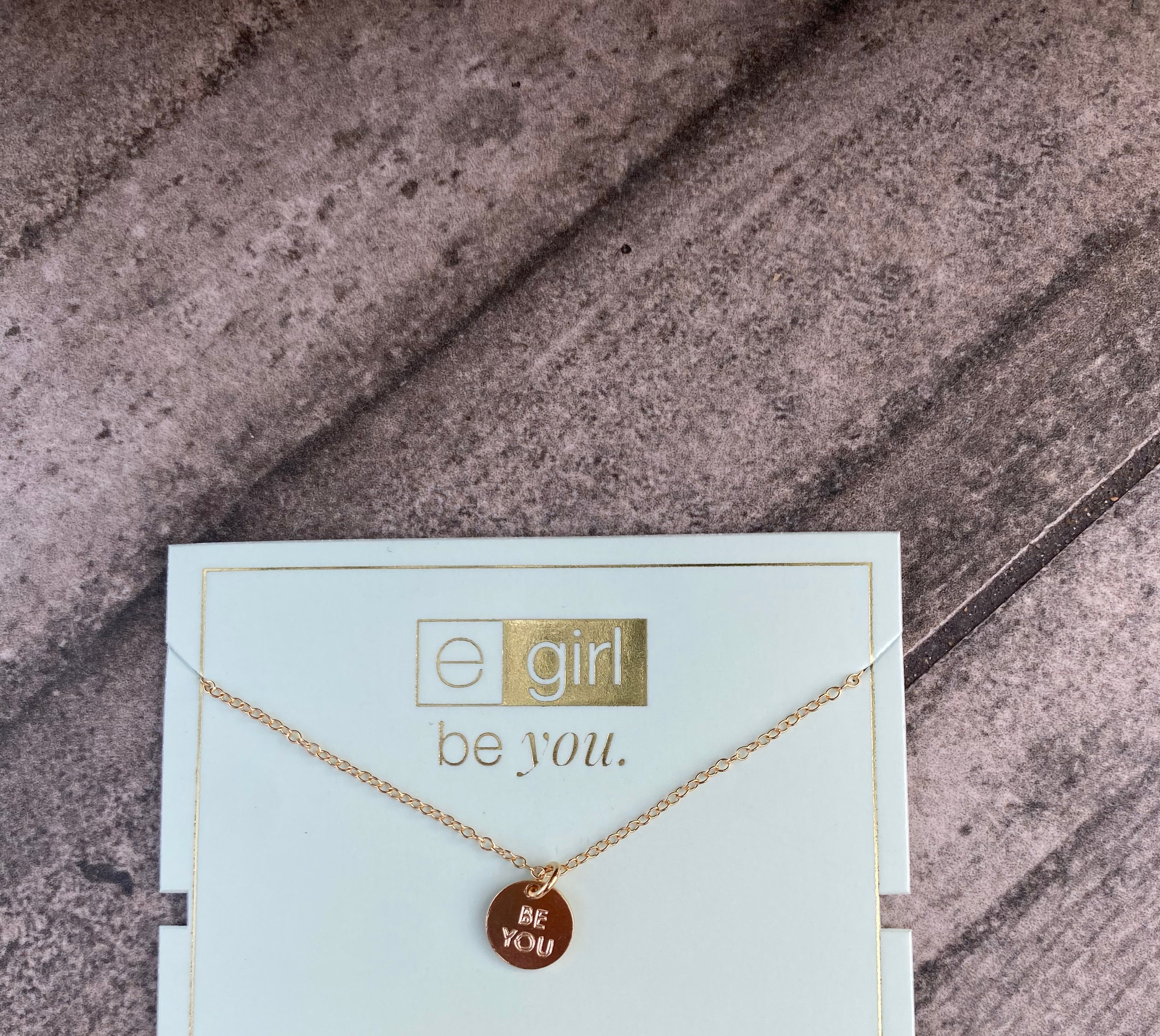 egirl 14" Necklace Gold - Be You Small Gold Disc-260 eNewton-eNewton-The Lovely Closet, Women's Fashion Boutique in Alexandria, KY