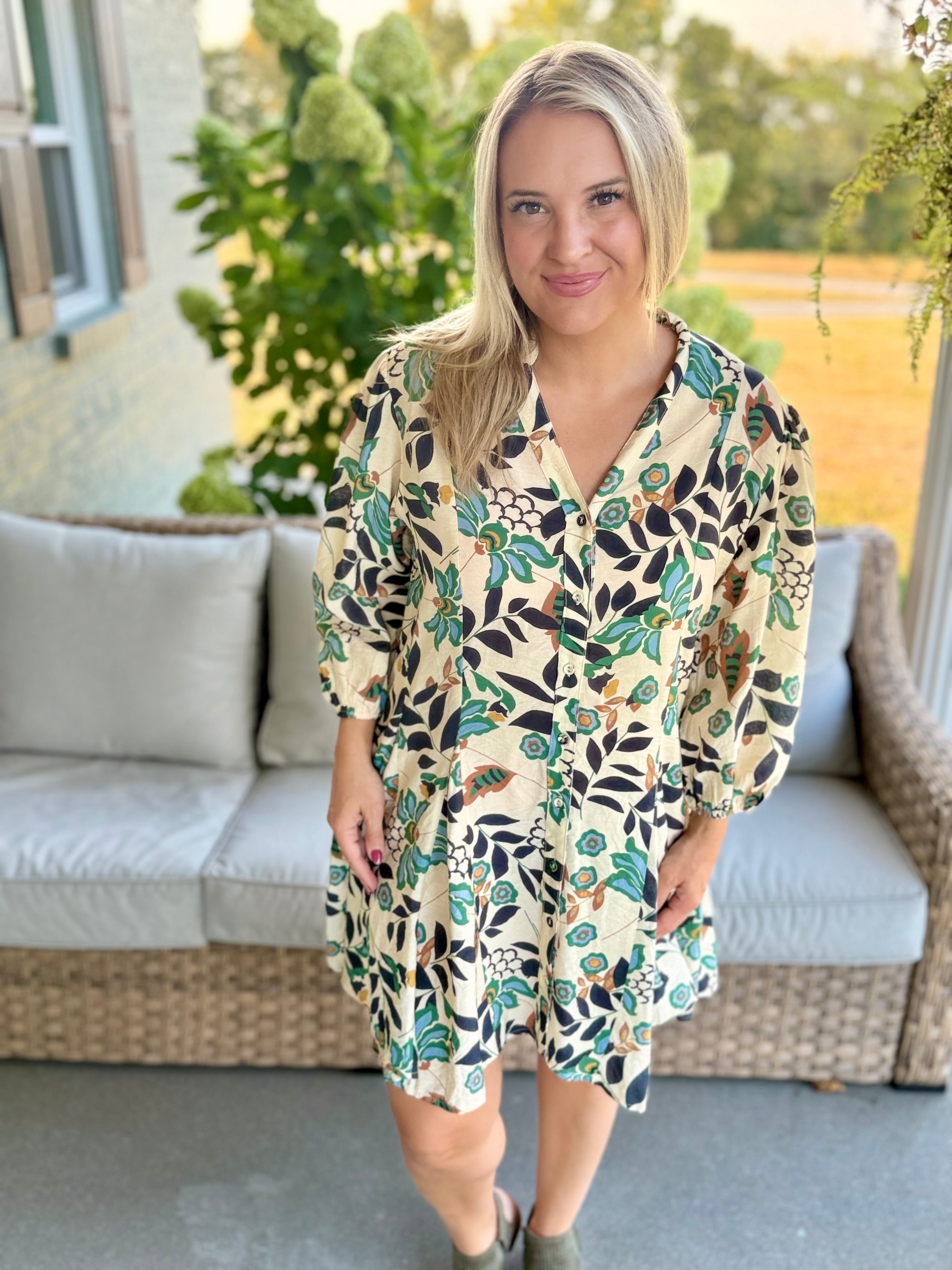 Fall Bliss Dress-180 Dresses-GIGIO-The Lovely Closet, Women's Fashion Boutique in Alexandria, KY