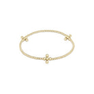 Signature Cross Gold 2mm Beaded 3mm Cross-260 eNewton-eNewton-The Lovely Closet, Women's Fashion Boutique in Alexandria, KY