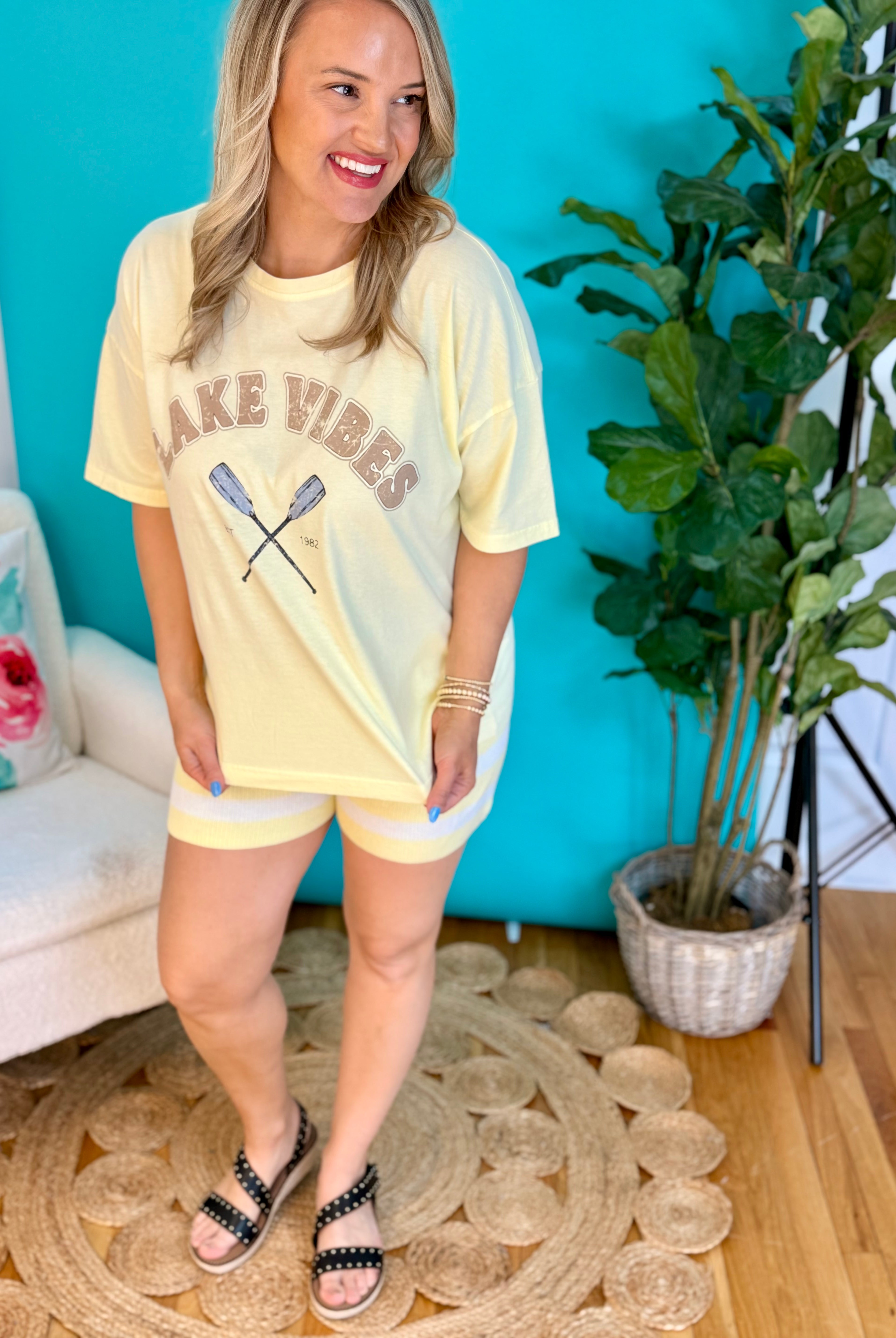 Lake Vibes Graphic T-Shirt-100 Short Sleeve Tops-Blu Pepper-The Lovely Closet, Women's Fashion Boutique in Alexandria, KY
