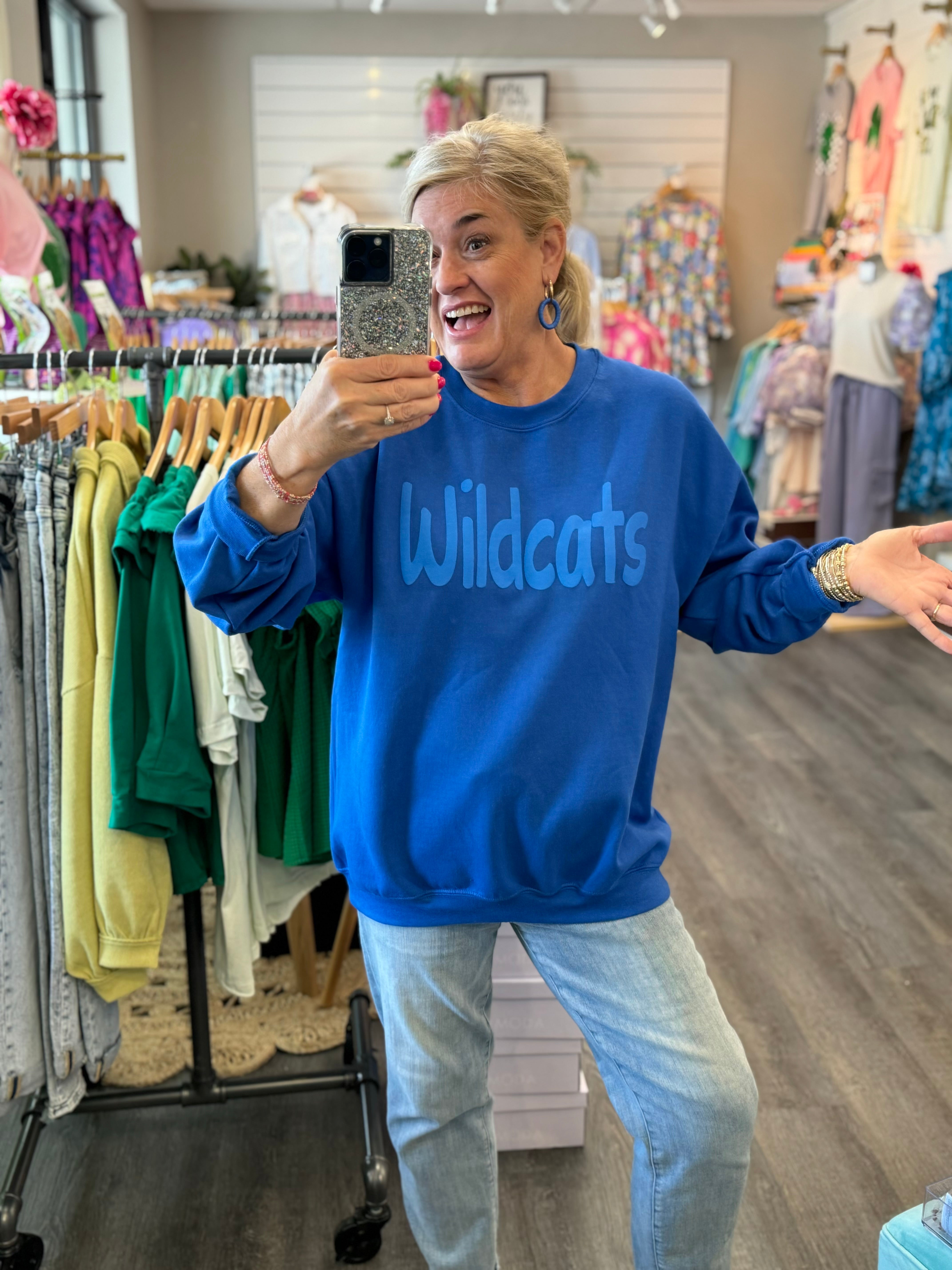 Deal of the Day Wildcats Crewneck-150 Sweatshirts-The Lovely Closet-The Lovely Closet, Women's Fashion Boutique in Alexandria, KY