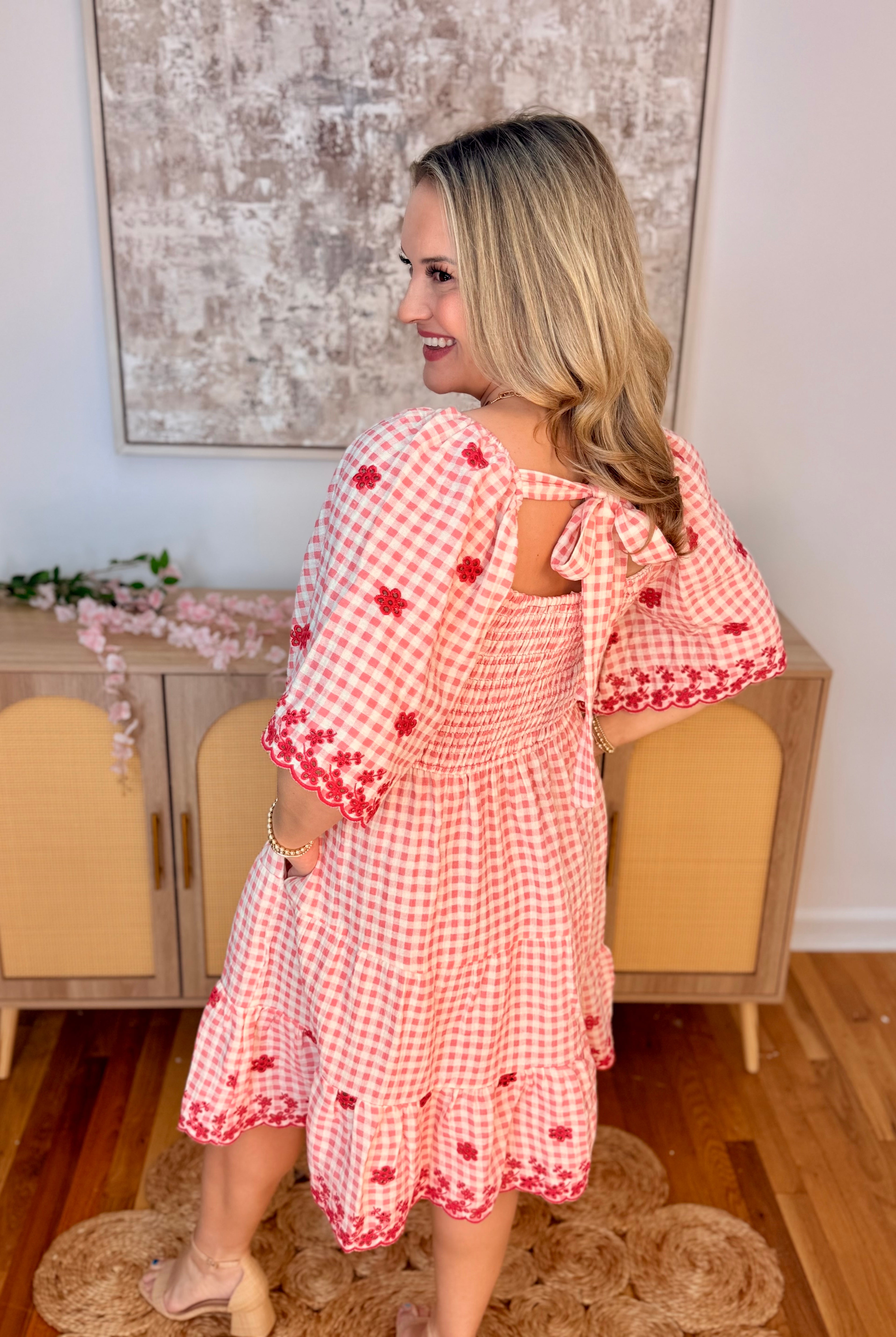 Afternoon Tea Embroidered Dress-180 Dresses-easel-The Lovely Closet, Women's Fashion Boutique in Alexandria, KY