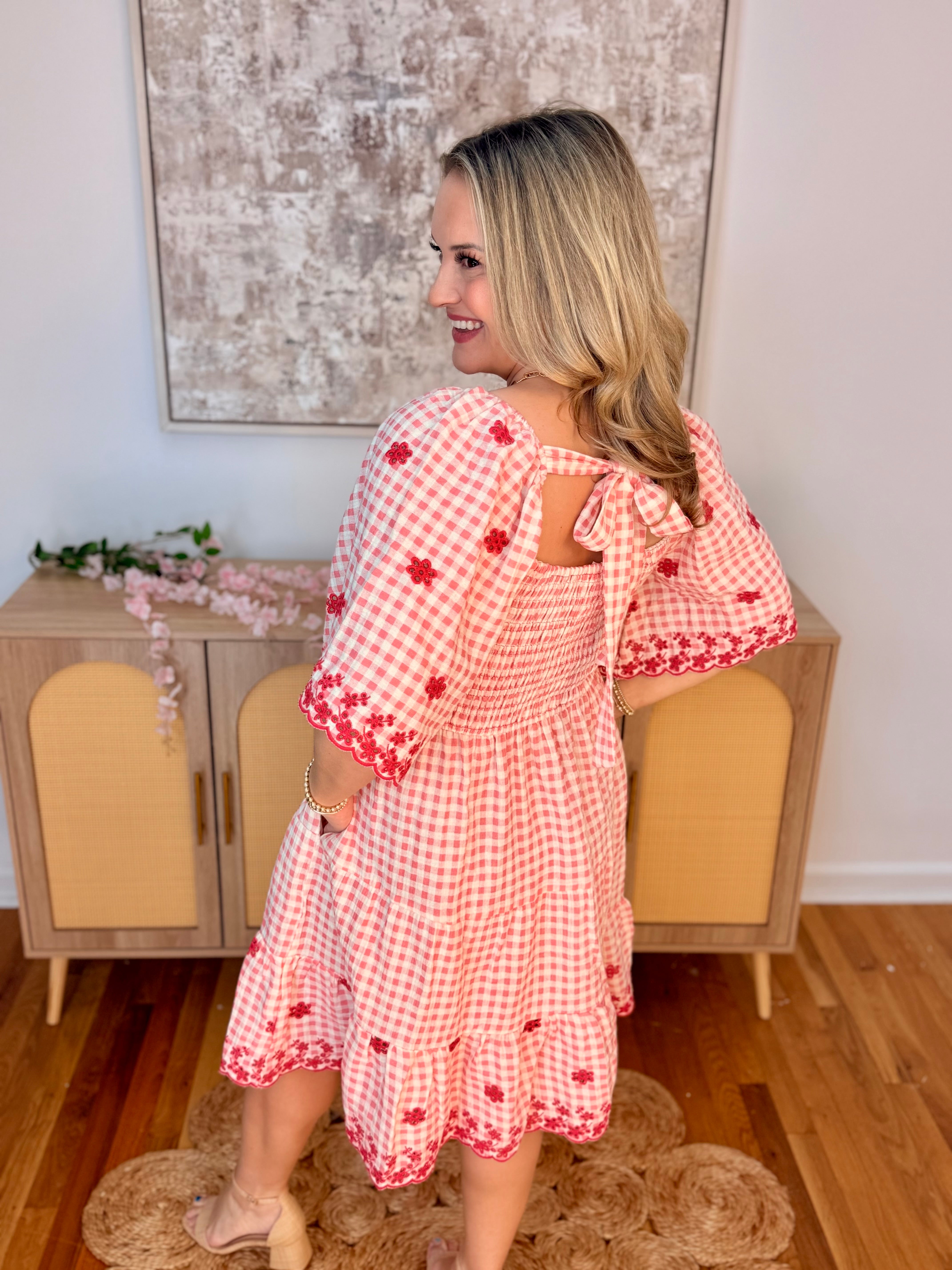 Afternoon Tea Embroidered Dress-180 Dresses-easel-The Lovely Closet, Women's Fashion Boutique in Alexandria, KY