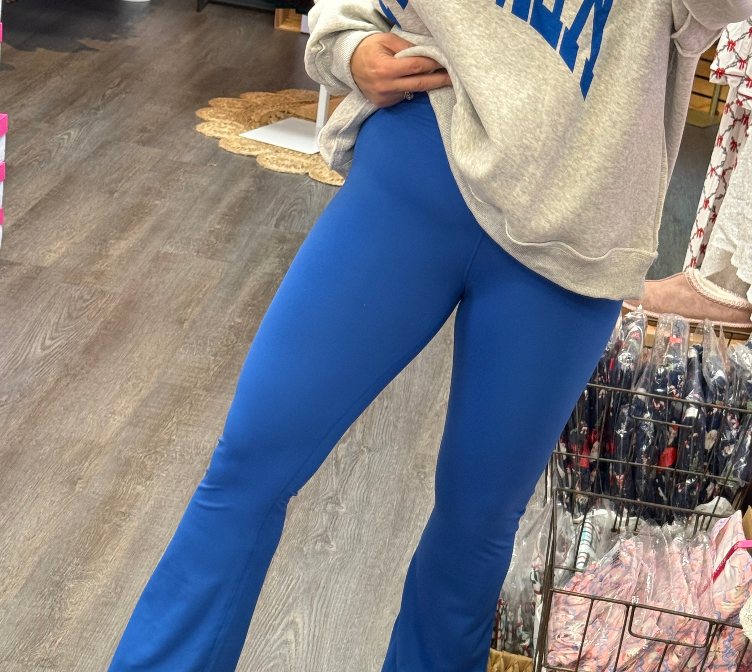 Crossover Waist Flare Yoga Pants-240 Pants-The Lovely Closet-The Lovely Closet, Women's Fashion Boutique in Alexandria, KY