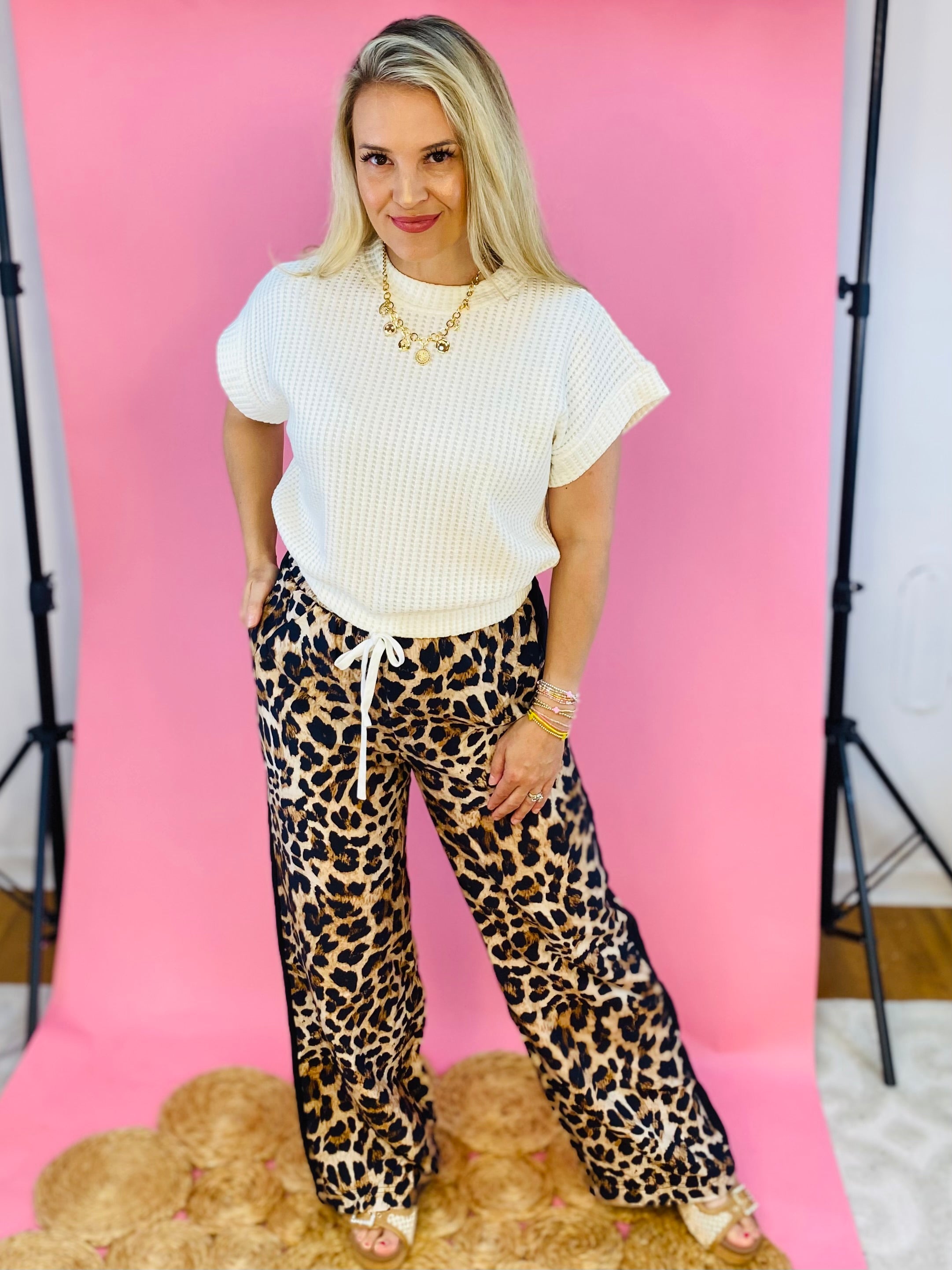 Animal Print Palazzo Pant-240 Pants-The Lovely Closet-The Lovely Closet, Women's Fashion Boutique in Alexandria, KY