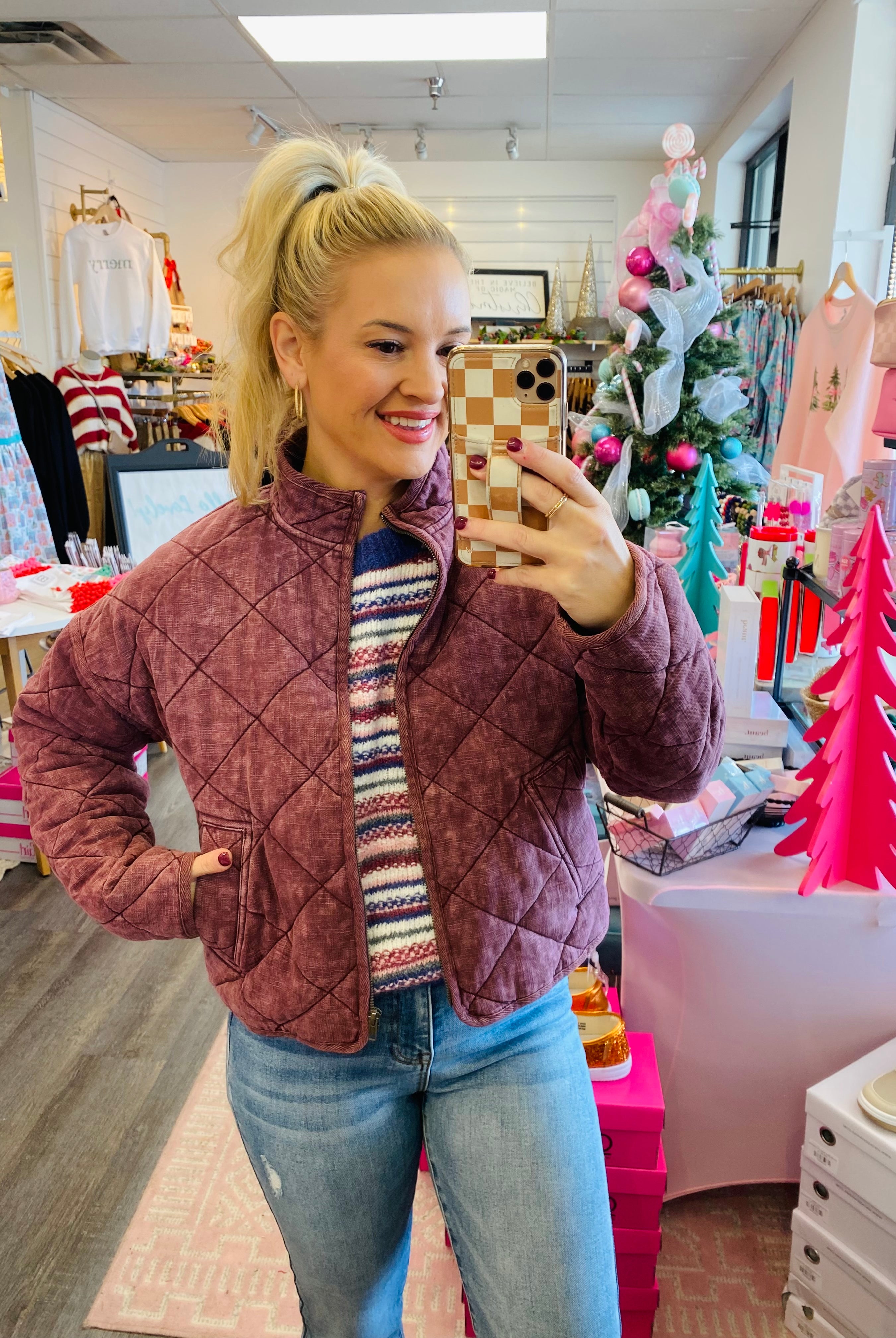 FINAL SALE - Plum Perfect Jacket-999 History-The Lovely Closet-The Lovely Closet, Women's Fashion Boutique in Alexandria, KY