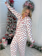 Mary Square Lattice Garland Charlotte Pant Set-350 Holiday-Mary Square-The Lovely Closet, Women's Fashion Boutique in Alexandria, KY