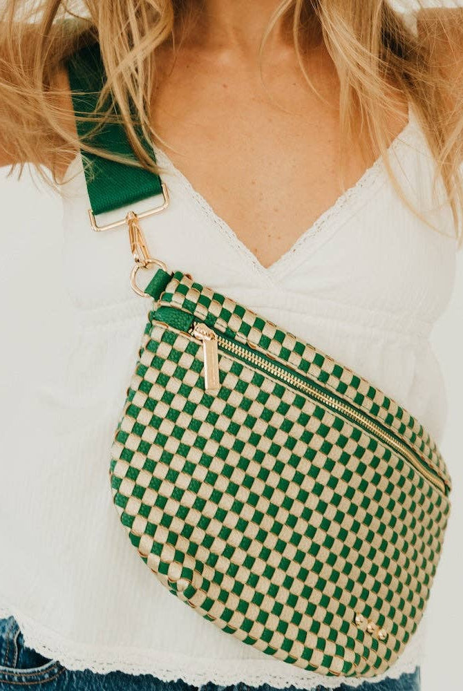 Westlyn Woven Bum Bag - Brown-290 Bag/Handbags-Pretty Simple-The Lovely Closet, Women's Fashion Boutique in Alexandria, KY