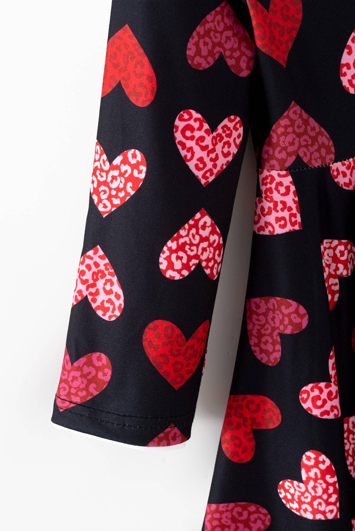 Valentine's Day Black/Leopard Heart Girls Dress-360 Carolines Closet-Rylee Faith Designs-The Lovely Closet, Women's Fashion Boutique in Alexandria, KY