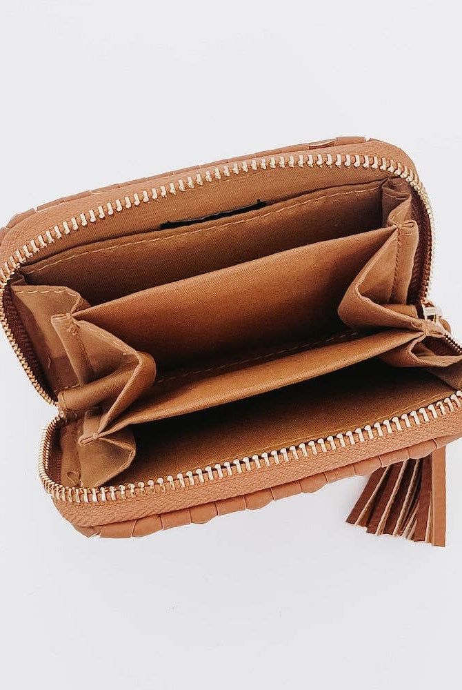 Wynona Woven Wallet - Checkered Brown-280 Accessories-Pretty Simple-The Lovely Closet, Women's Fashion Boutique in Alexandria, KY