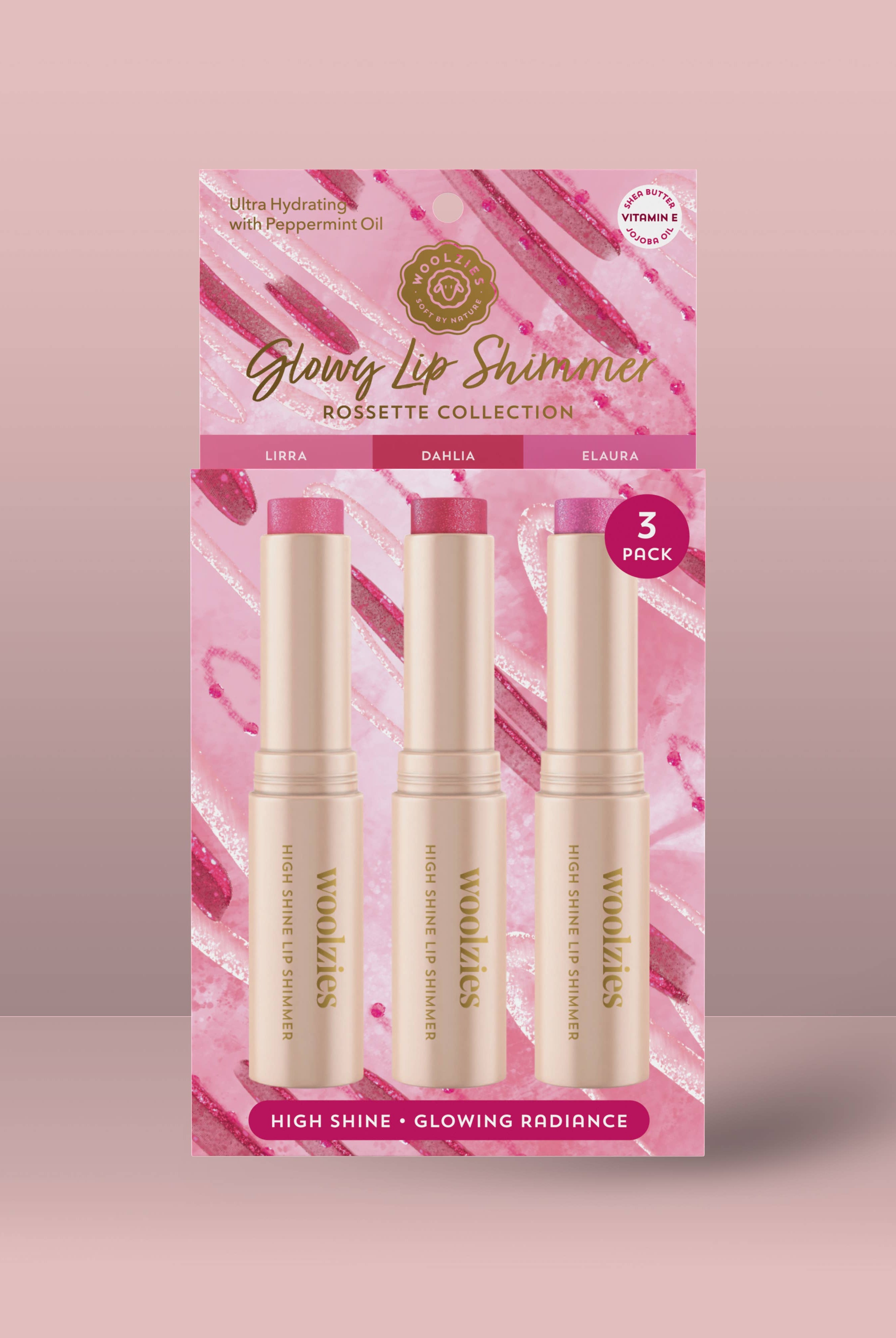 Glowy Lip Shimmer Trio – Rosette Collection-350 Holiday-Woolzies-The Lovely Closet, Women's Fashion Boutique in Alexandria, KY
