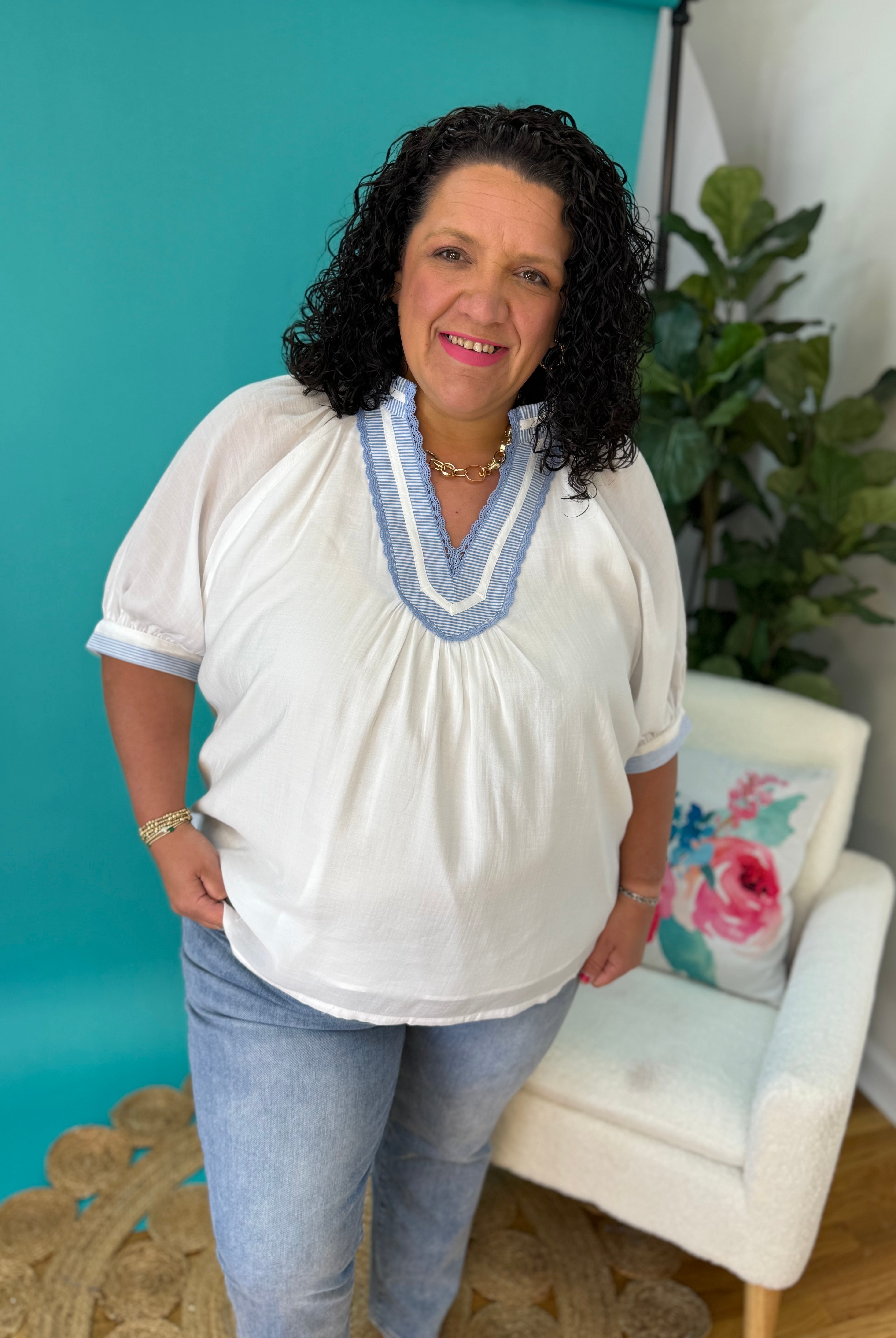 In The Garden Blouse-100 Short Sleeve Tops-The Lovely Closet-The Lovely Closet, Women's Fashion Boutique in Alexandria, KY