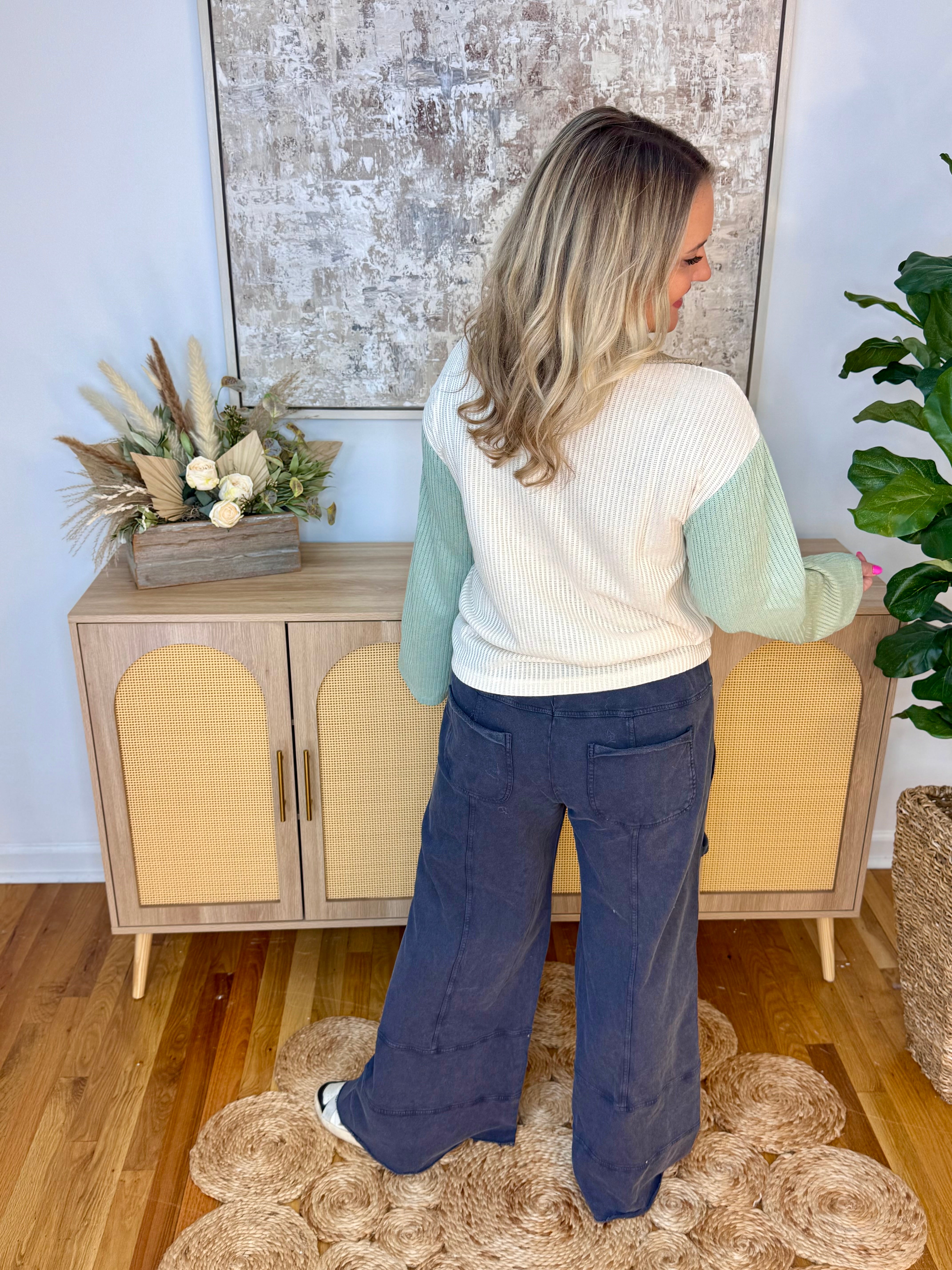 Happy to See You 1/4 Zip Pullover-110 Long Sleeve Top-Doe and Rae-The Lovely Closet, Women's Fashion Boutique in Alexandria, KY