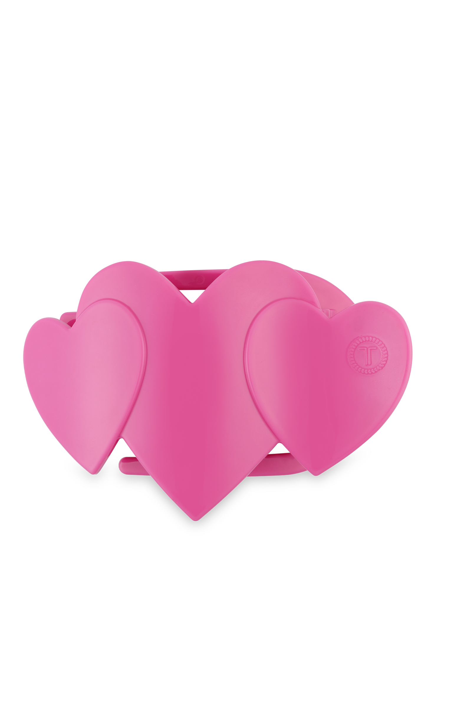 Flat Hair Clip | Tiny | Pink Heart to Heart-300 Headwear-TELETIES-The Lovely Closet, Women's Fashion Boutique in Alexandria, KY