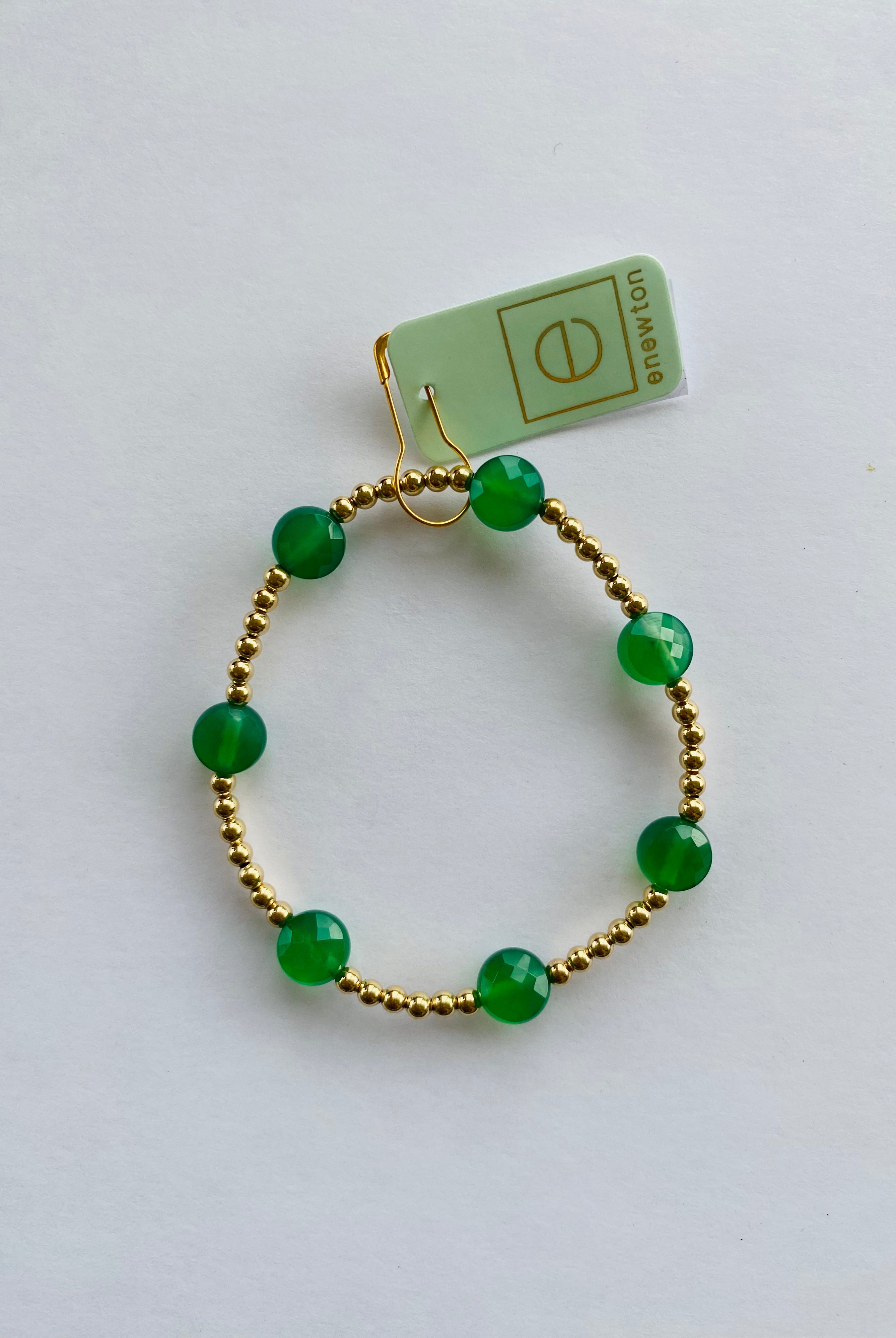 Admire Gold 3MM Bracelet - Green Onyx-260 eNewton-eNewton-The Lovely Closet, Women's Fashion Boutique in Alexandria, KY