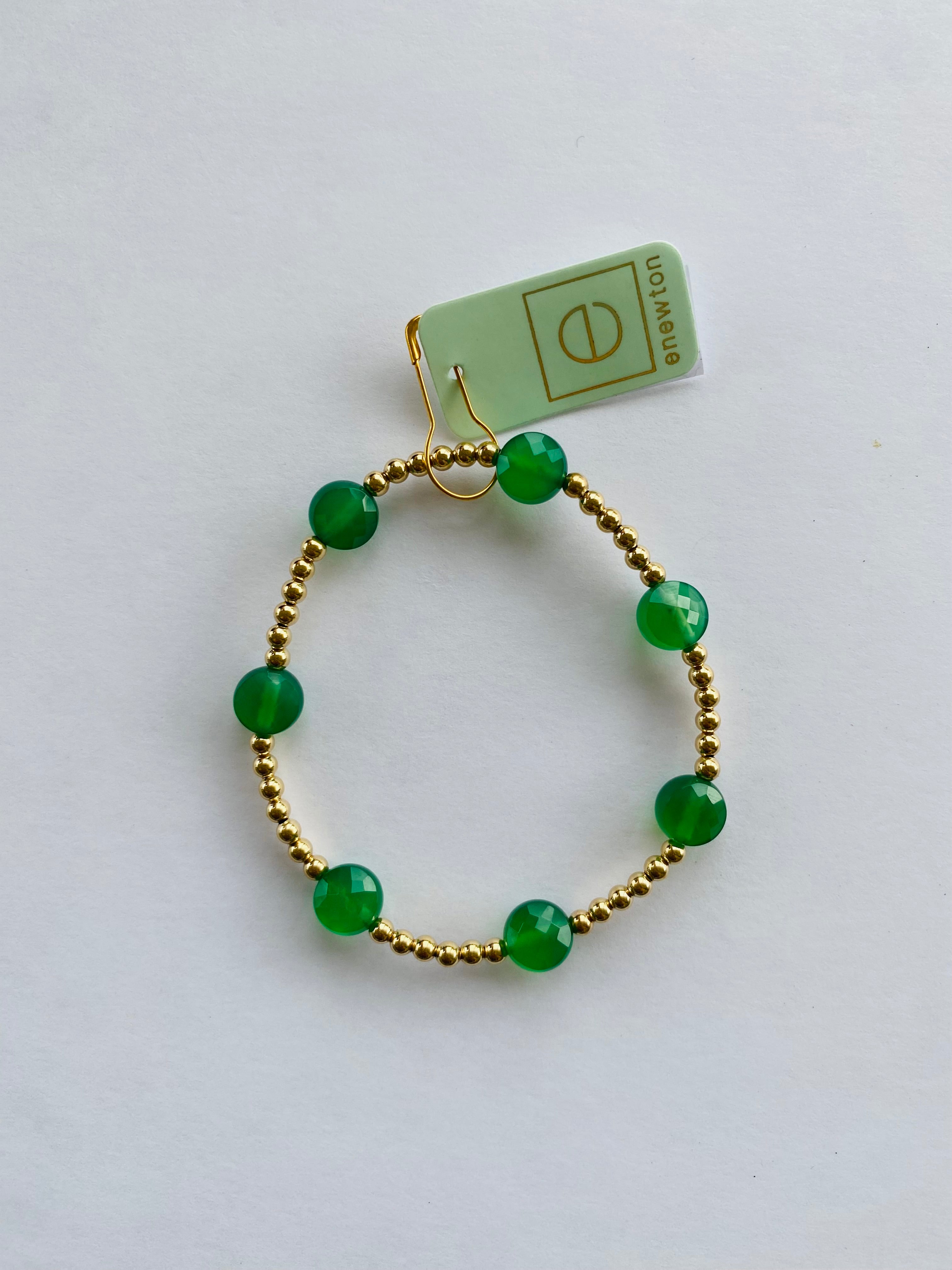 Admire Gold 3MM Bracelet - Green Onyx-260 eNewton-eNewton-The Lovely Closet, Women's Fashion Boutique in Alexandria, KY