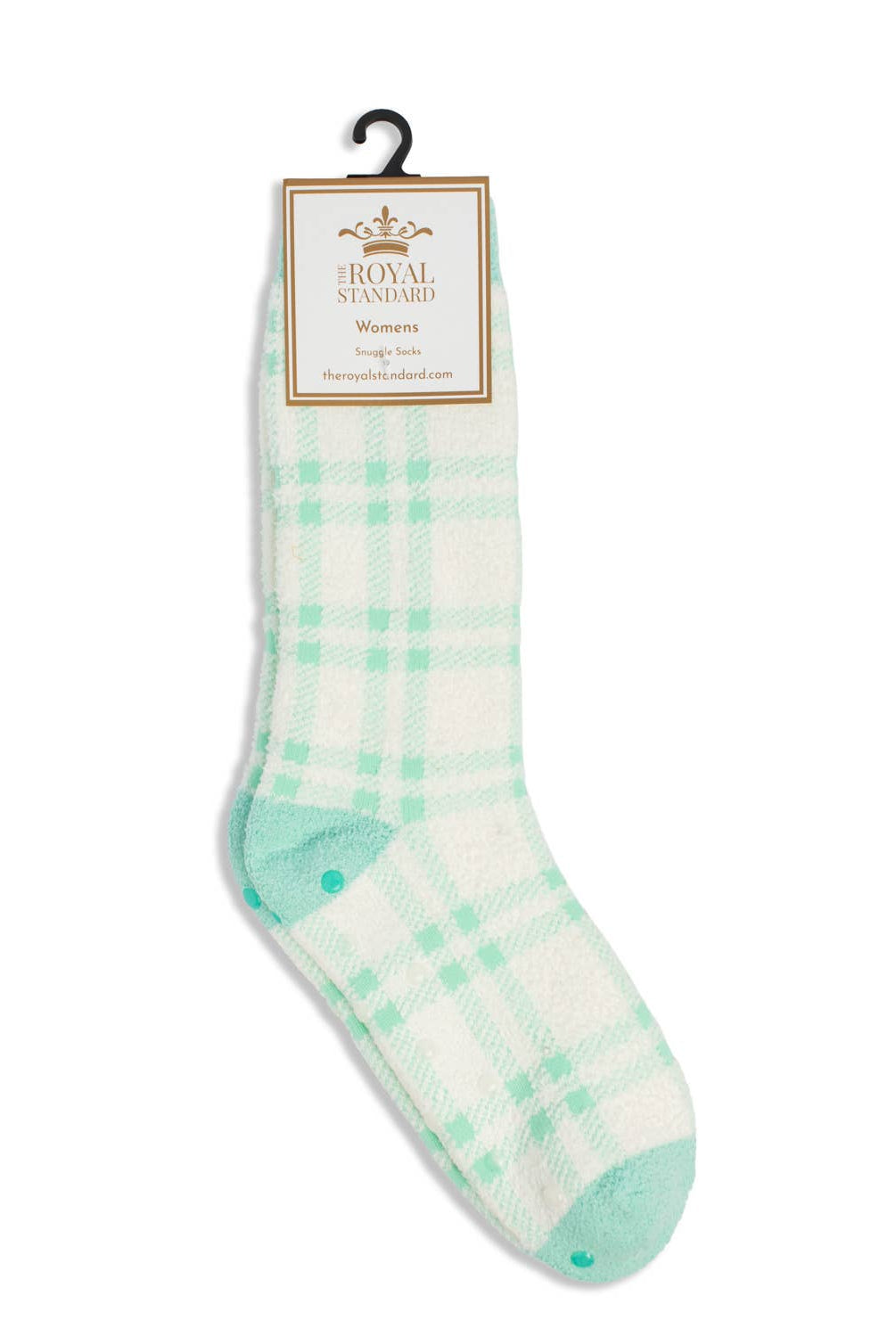 Plaid Snuggle Socks Jade One Size-Socks-The Royal Standard-The Lovely Closet, Women's Fashion Boutique in Alexandria, KY