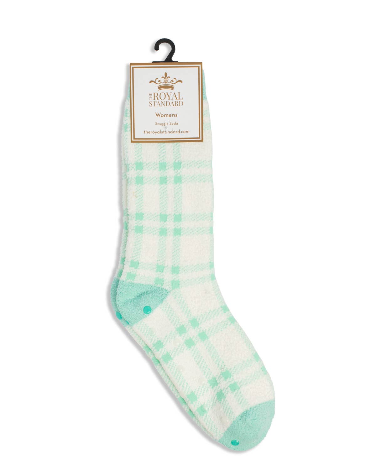 Plaid Snuggle Socks Jade One Size-Socks-The Royal Standard-The Lovely Closet, Women's Fashion Boutique in Alexandria, KY