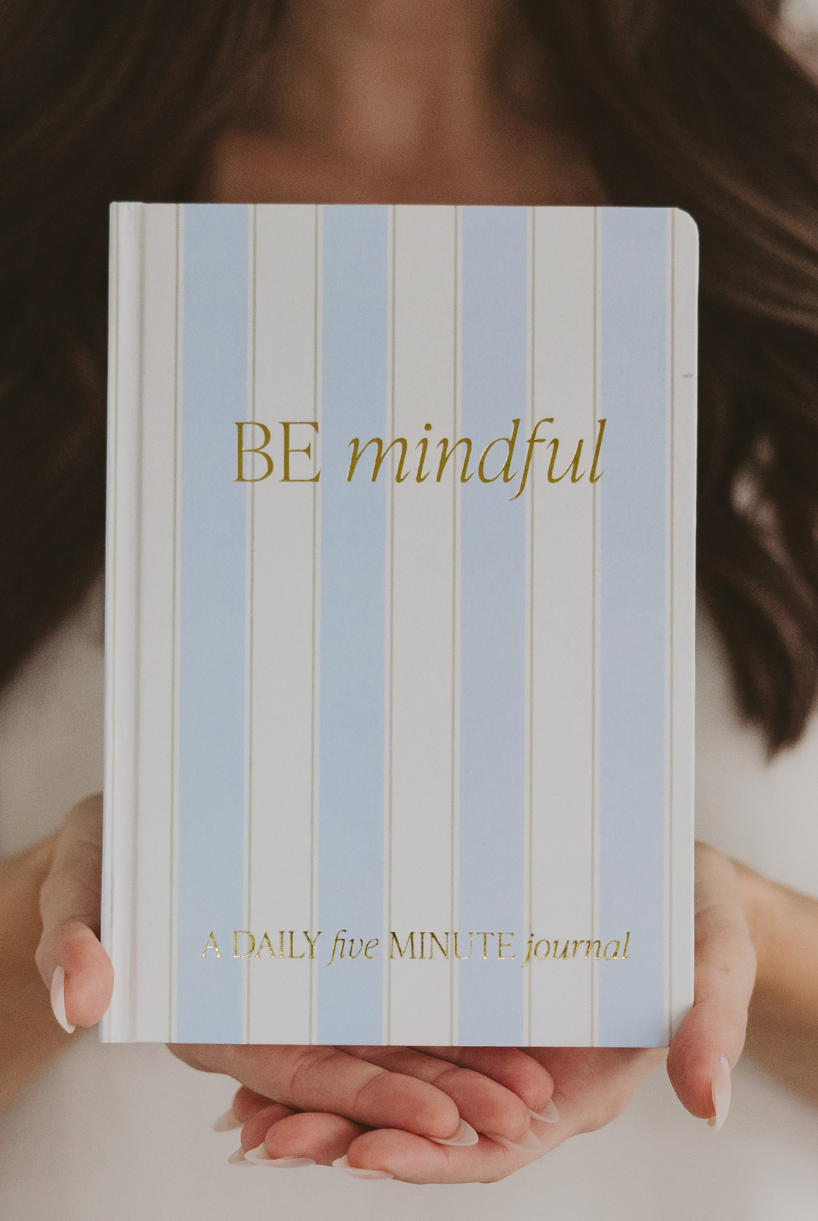 Be Mindful Prompted Journal - Blue Stripes-310 Gift-Sweet Water Decor-The Lovely Closet, Women's Fashion Boutique in Alexandria, KY