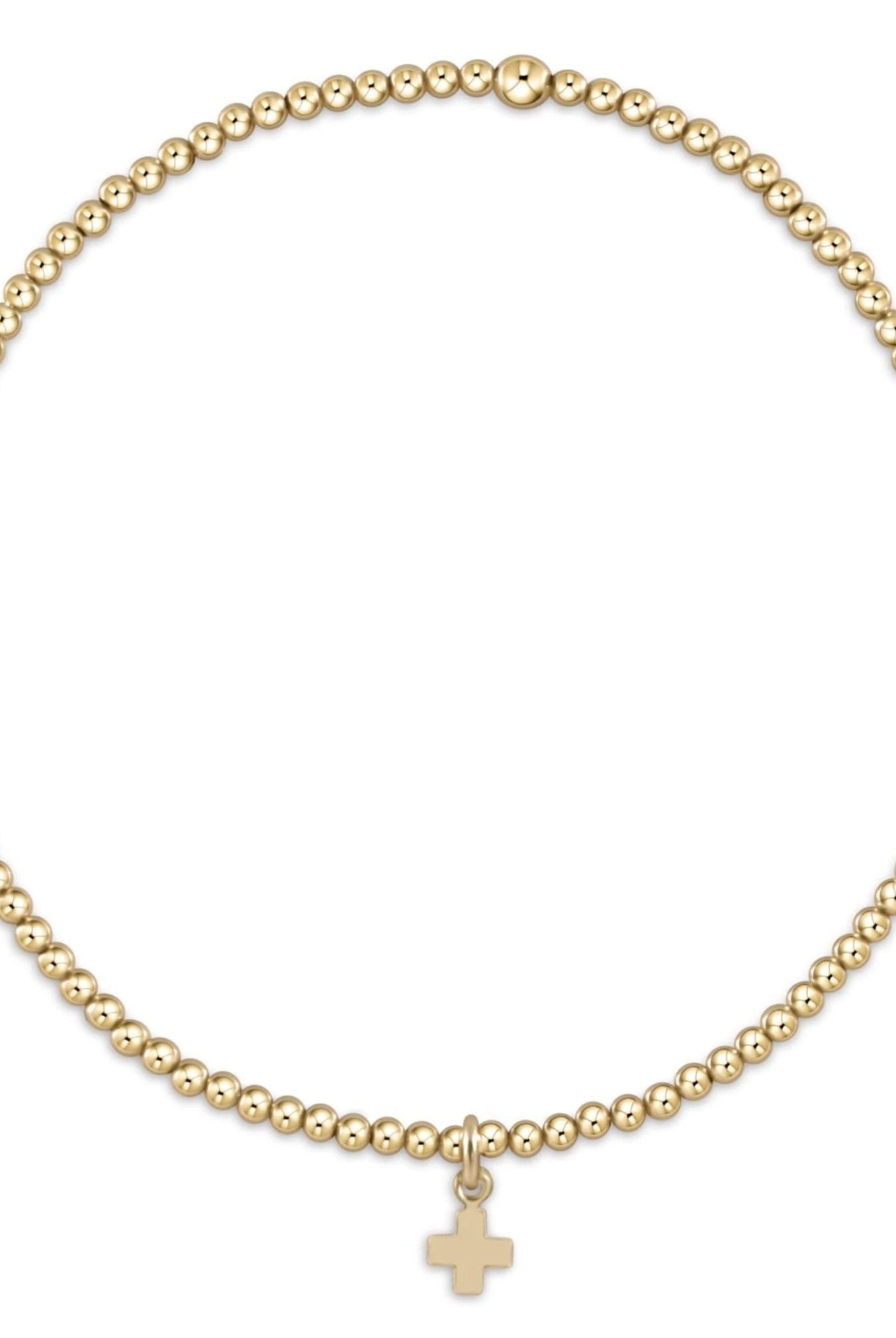 EXTENDS 3mm Signature Cross Gold Bracelet-260 eNewton-eNewton-The Lovely Closet, Women's Fashion Boutique in Alexandria, KY