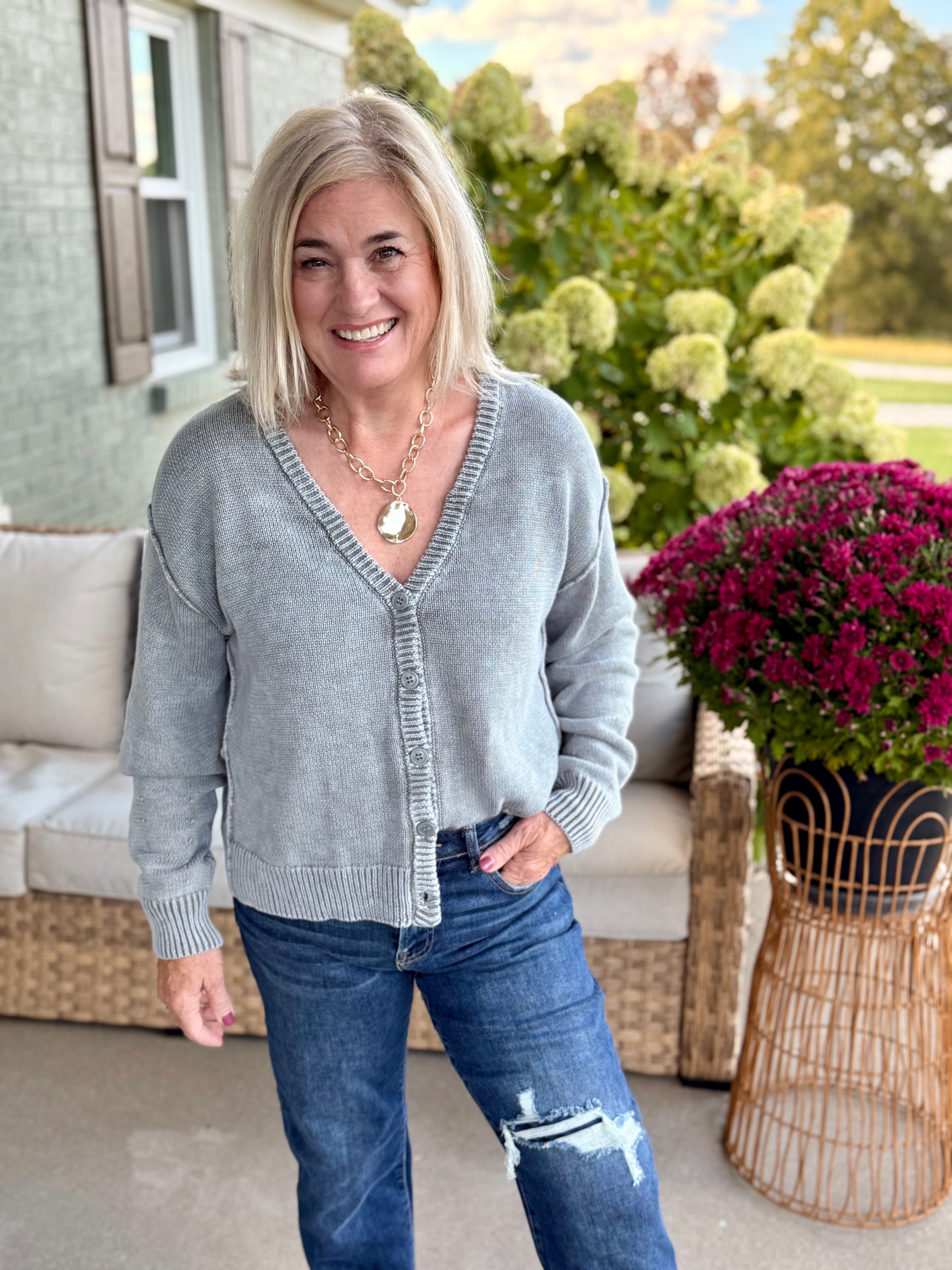 Falling Leaves Cardigan - Teal-160 Cardigan/Kimonos-Bibi-The Lovely Closet, Women's Fashion Boutique in Alexandria, KY