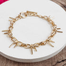 Bow Link Bracelet - Gold-250 Jewelry-PennyLine inc-The Lovely Closet, Women's Fashion Boutique in Alexandria, KY