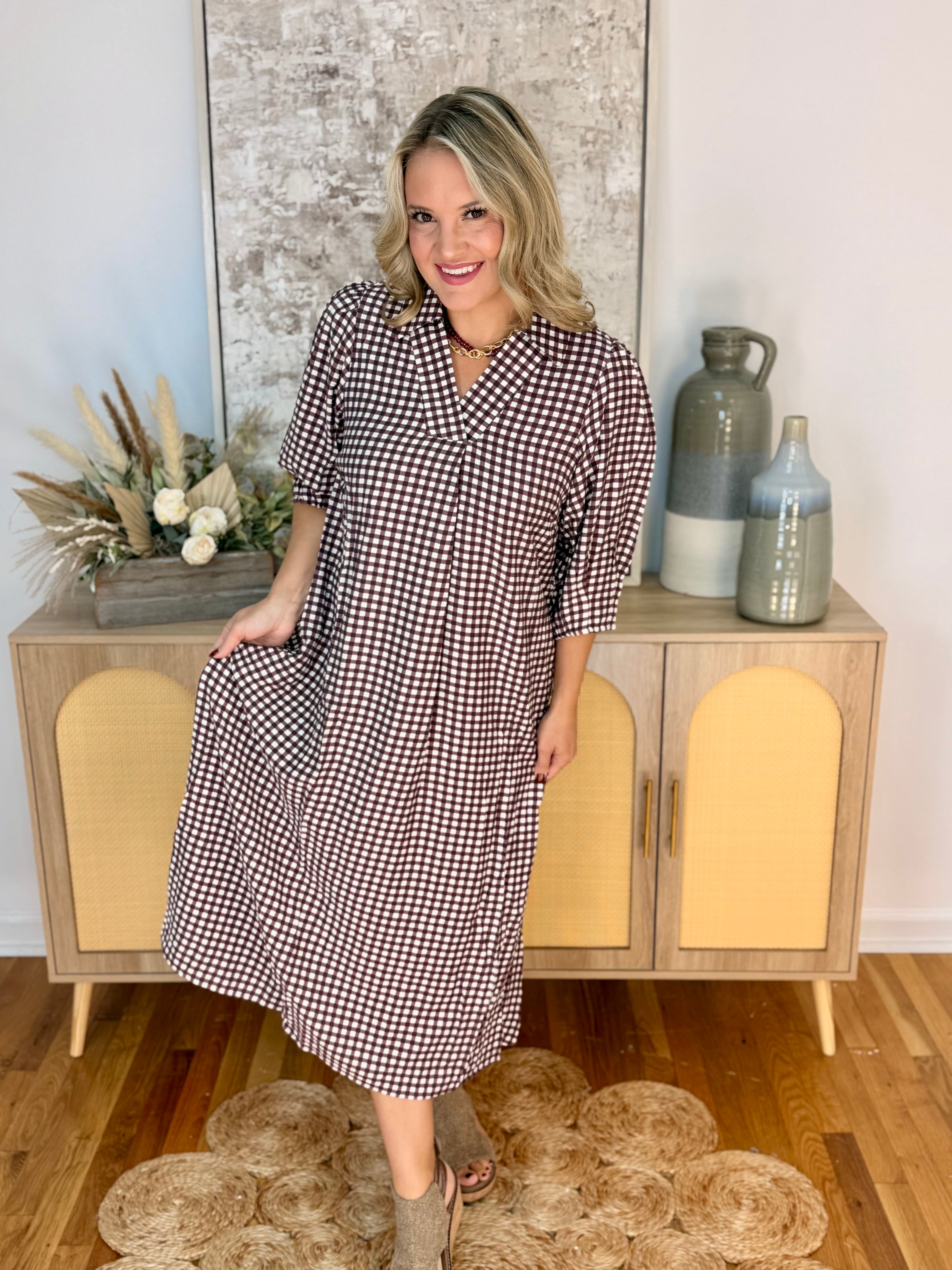 Changing Seasons Midi Dress-180 Dresses-Umgee-The Lovely Closet, Women's Fashion Boutique in Alexandria, KY