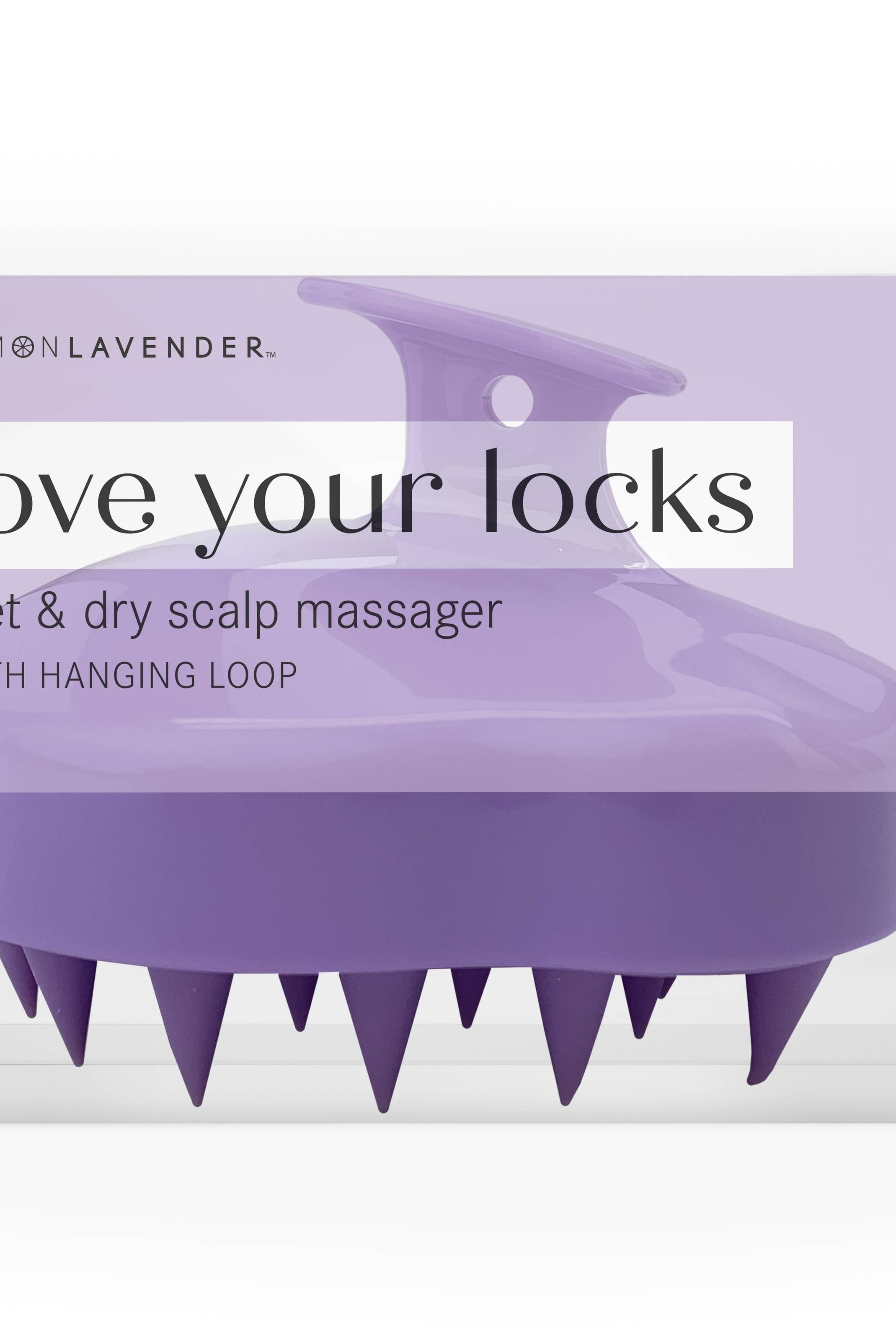 Lemon Lavender Love your Locks Wet & Dry Scalp Massager-310 Gift-DM Merchandising-The Lovely Closet, Women's Fashion Boutique in Alexandria, KY