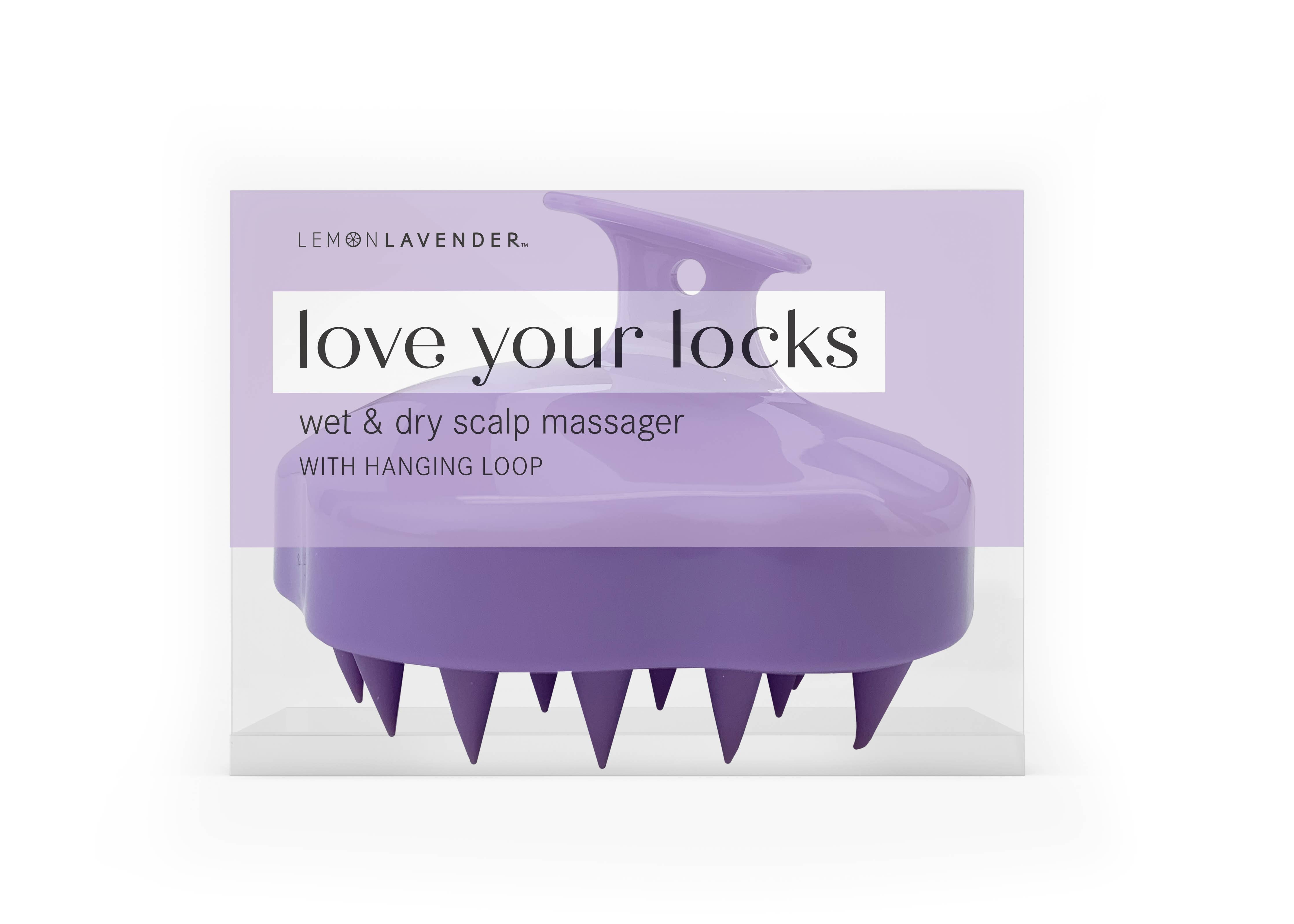 Lemon Lavender Love your Locks Wet & Dry Scalp Massager-310 Gift-DM Merchandising-The Lovely Closet, Women's Fashion Boutique in Alexandria, KY