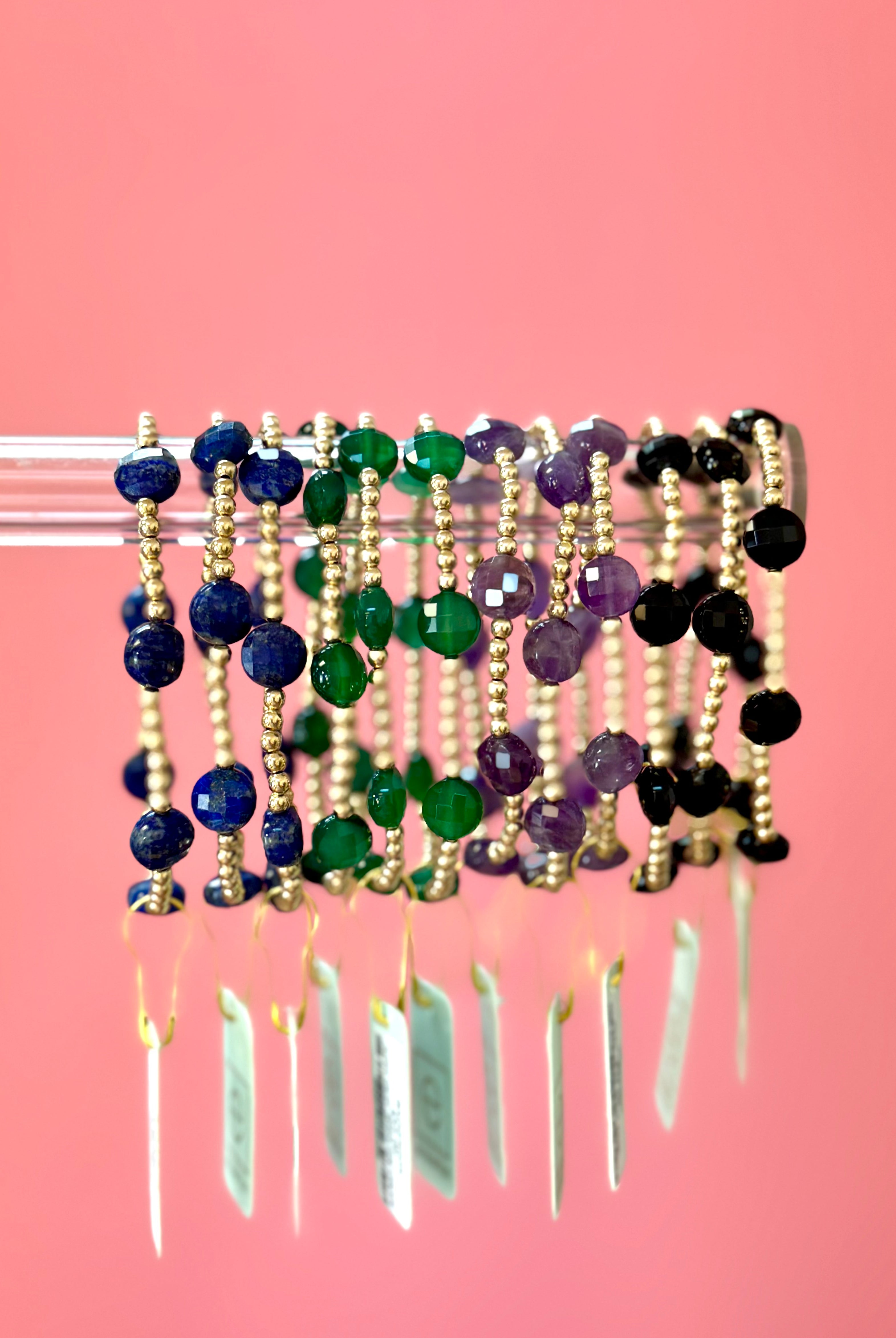 Admire Gold 3MM Bracelet - Faceted Onyx-260 eNewton-eNewton-The Lovely Closet, Women's Fashion Boutique in Alexandria, KY