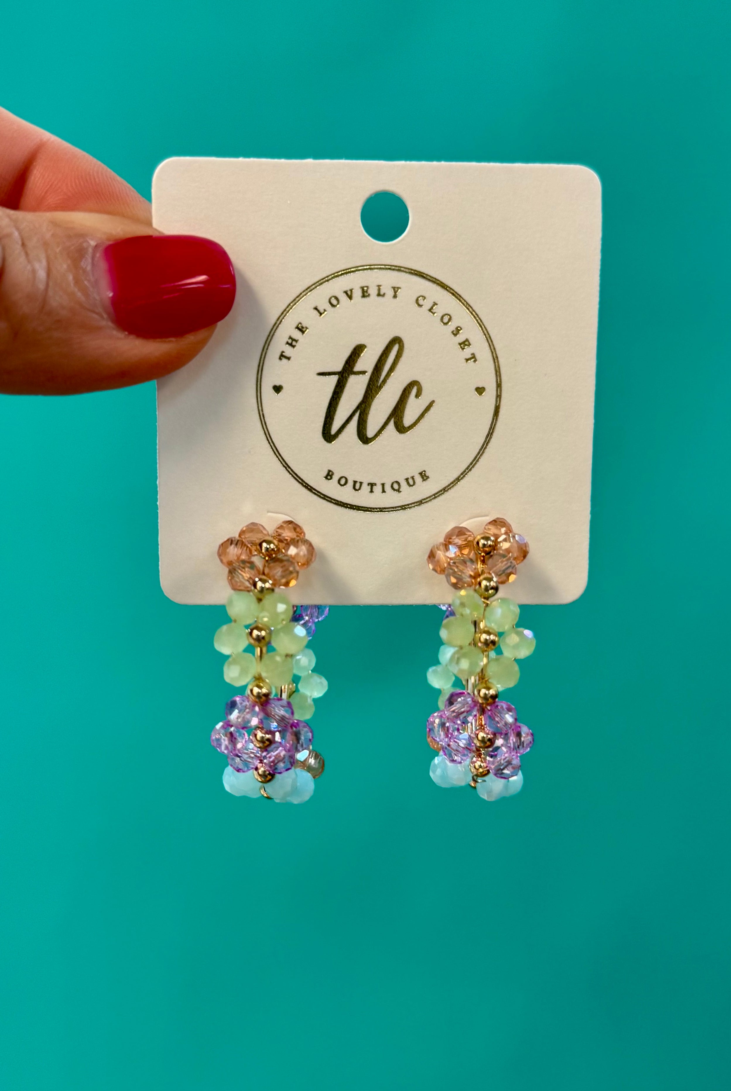 Beaded Daisy Earrings - Multi-280 Accessories-judson-The Lovely Closet, Women's Fashion Boutique in Alexandria, KY