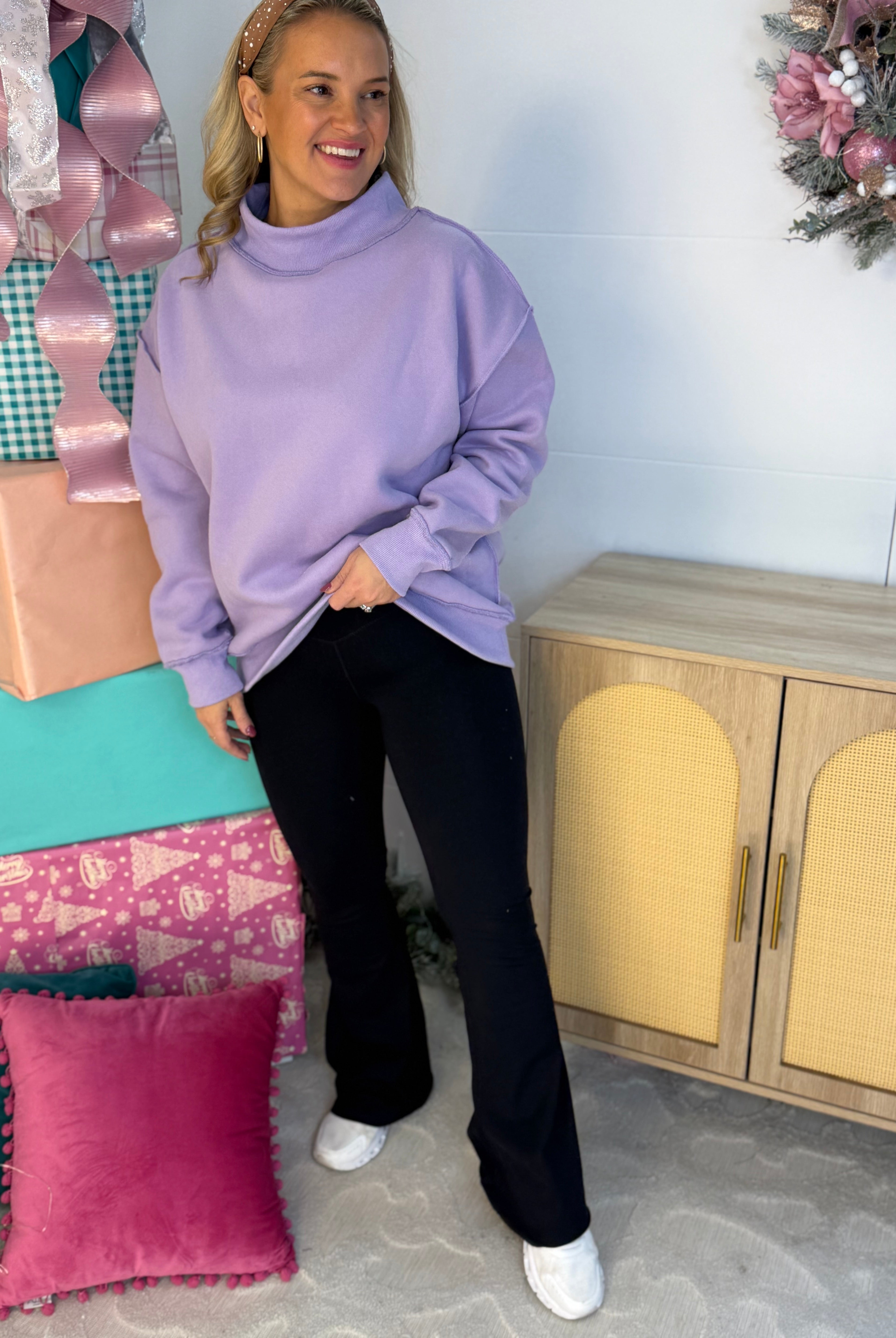 Crossover Waist Flare Yoga Pants - Black-240 Pants-The Lovely Closet-The Lovely Closet, Women's Fashion Boutique in Alexandria, KY