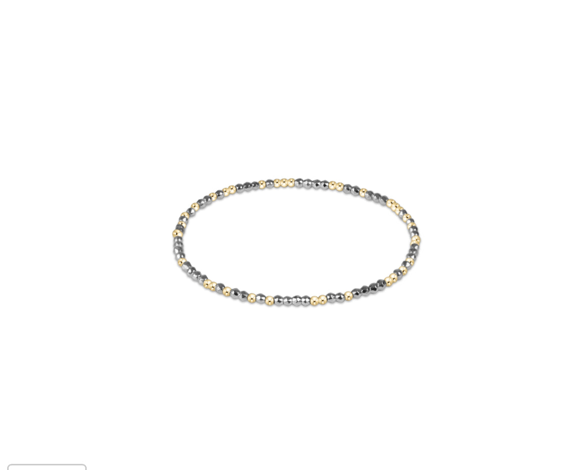 Hope Unwritten Bright Silver Hematite 2mm-260 eNewton-eNewton-The Lovely Closet, Women's Fashion Boutique in Alexandria, KY