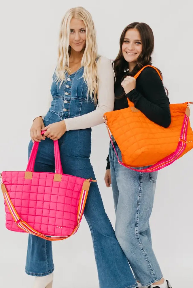 *Pre-Order* Day Dreamer Quilted Tote Bag-290 Bag/Handbags-Pretty Simple-The Lovely Closet, Women's Fashion Boutique in Alexandria, KY