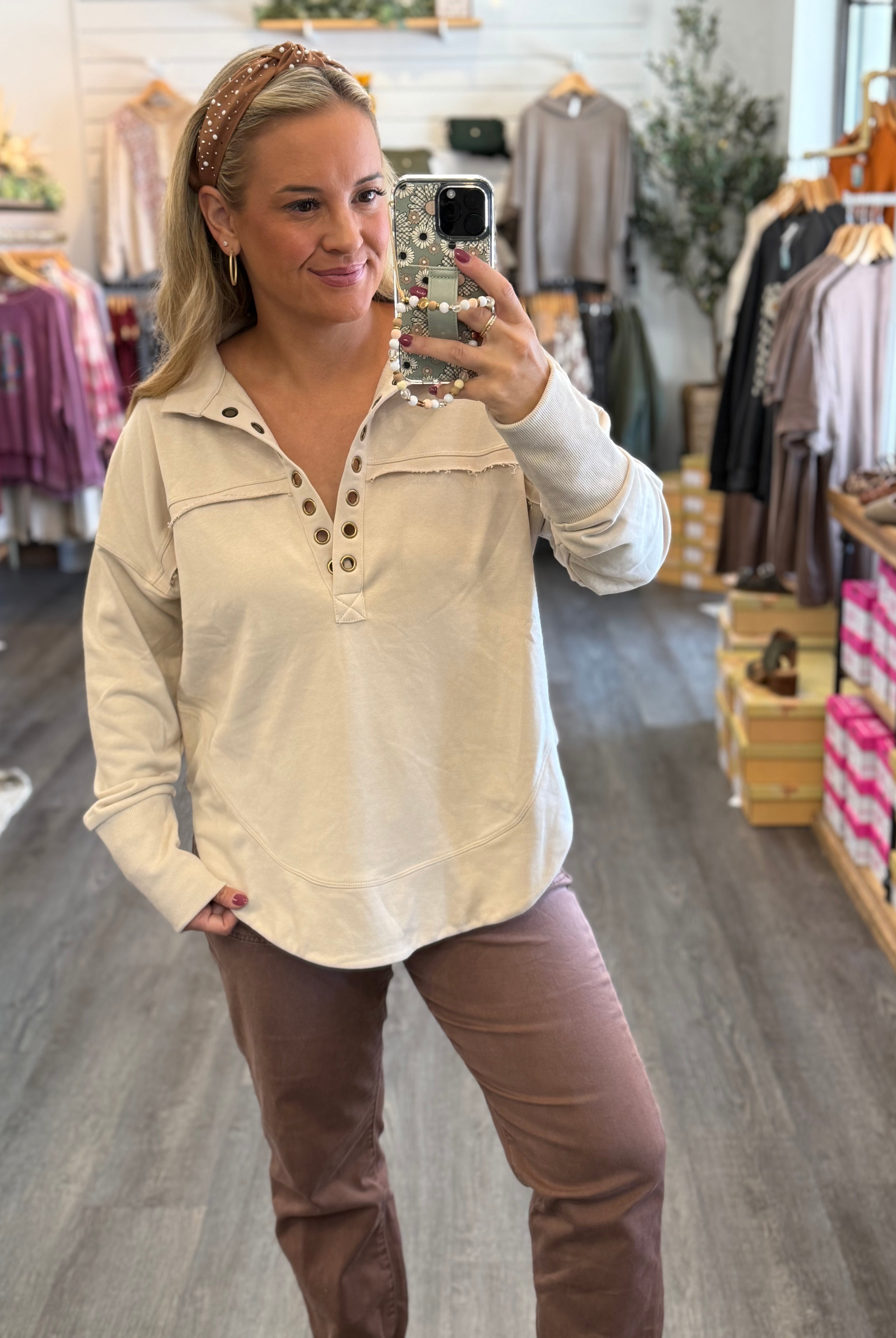 Hayride Pullover-110 Long Sleeve Top-bibi-The Lovely Closet, Women's Fashion Boutique in Alexandria, KY