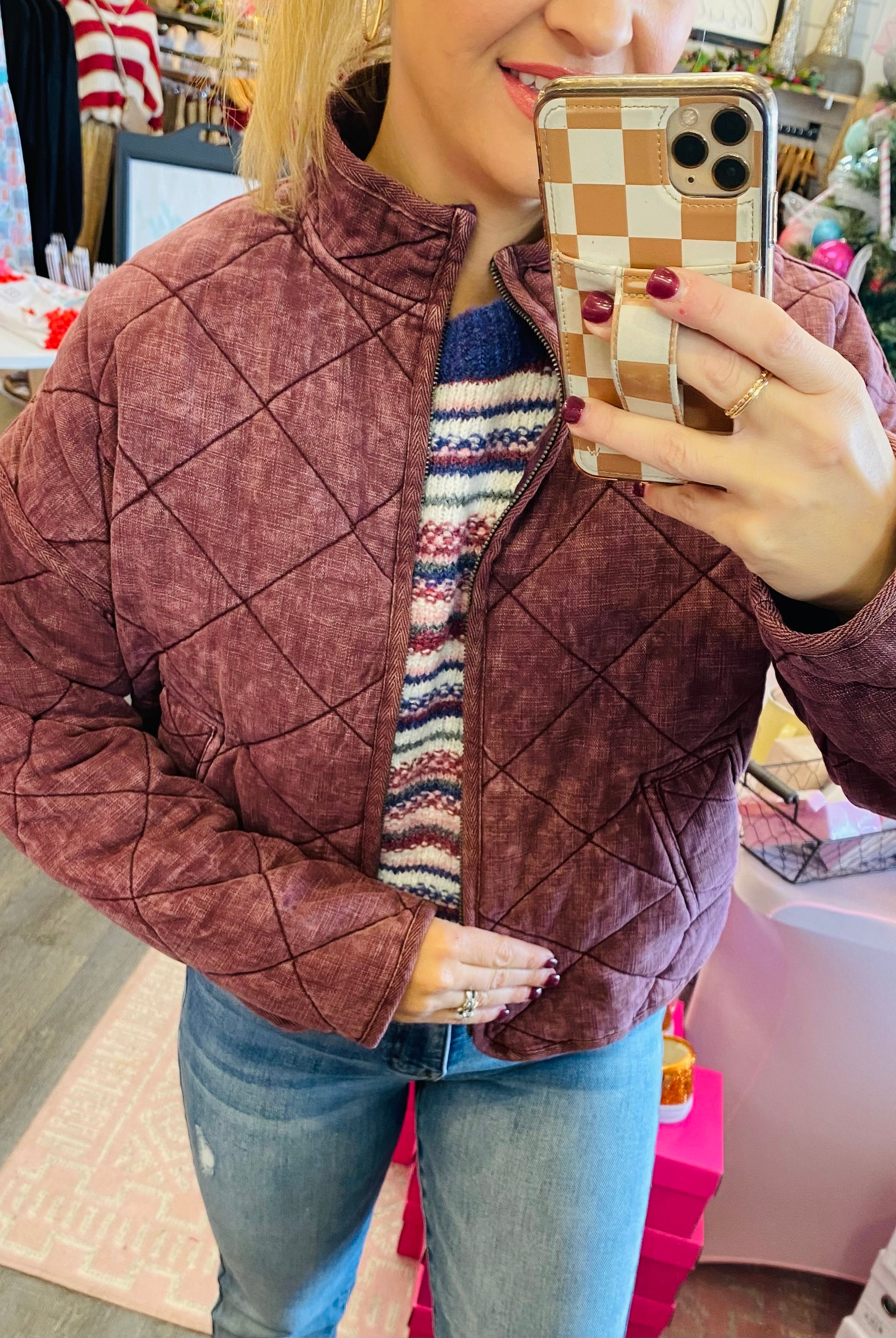 FINAL SALE - Plum Perfect Jacket-999 History-The Lovely Closet-The Lovely Closet, Women's Fashion Boutique in Alexandria, KY